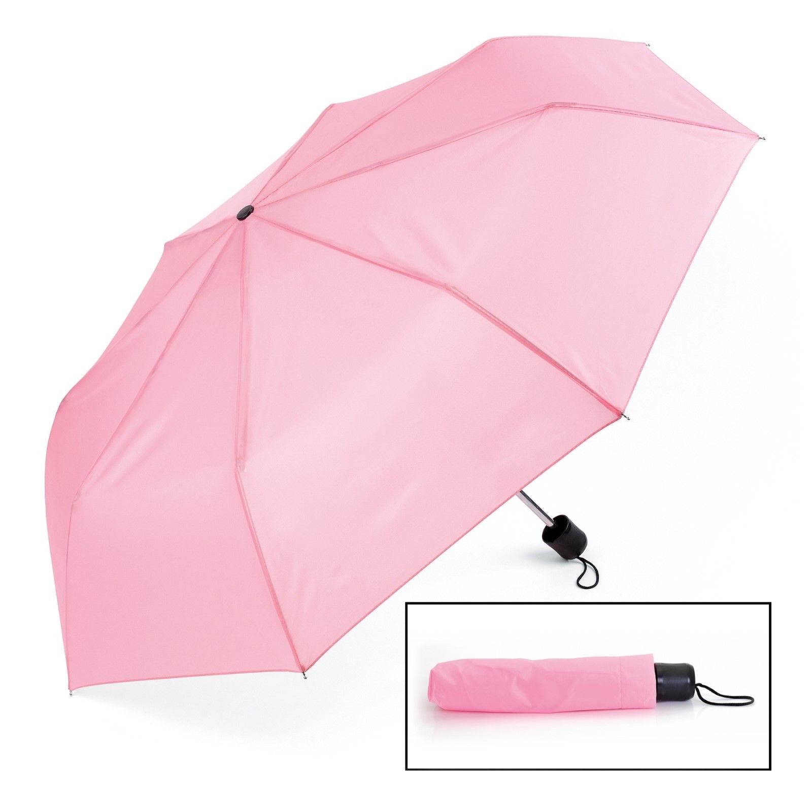Ladies Umbrella Bright Colours Compact Folding Manual Lightweight Strap Handbag