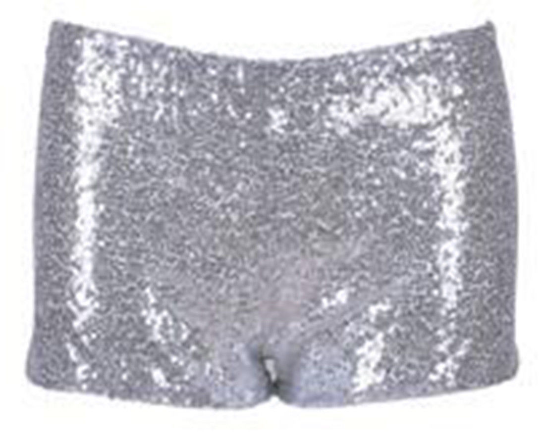 Metallic Sequin Hot Pants Wet Look festivals Glitter Shiny Shorts Disco Party
