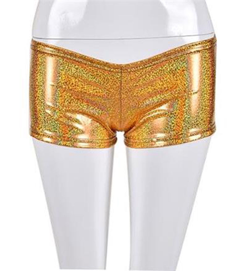 Metallic Sequin Hot Pants Wet Look festivals Glitter Shiny Shorts Disco Party