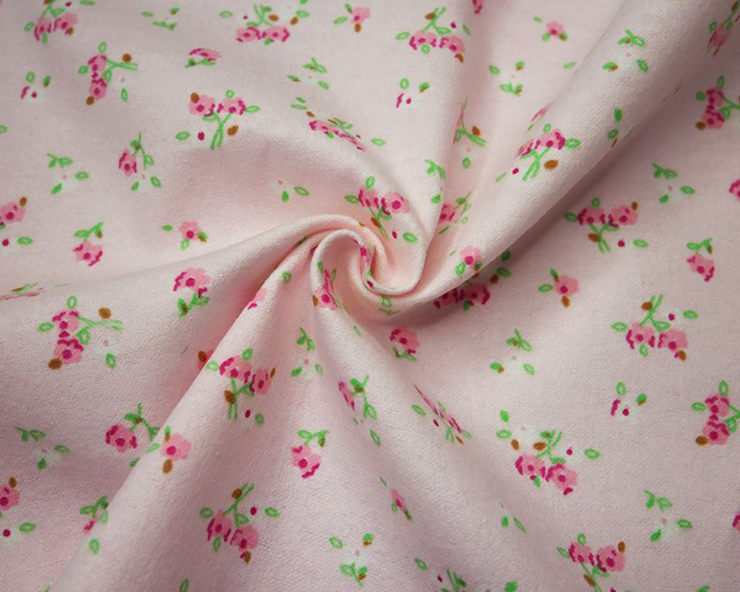 Brushed Cotton Fabric Small Flowers Flannel Super Soft On Both Sides Butterfly