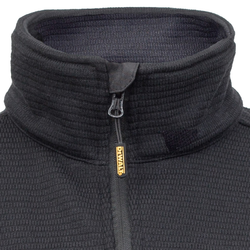Dewalt Mens Quarter 1//4 Zip Breathable Tech Work Performance Black Jacket Pro