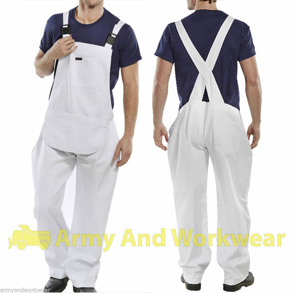 Mens Bib And Brace Painters & Decorators Overalls Engineers Dungarees