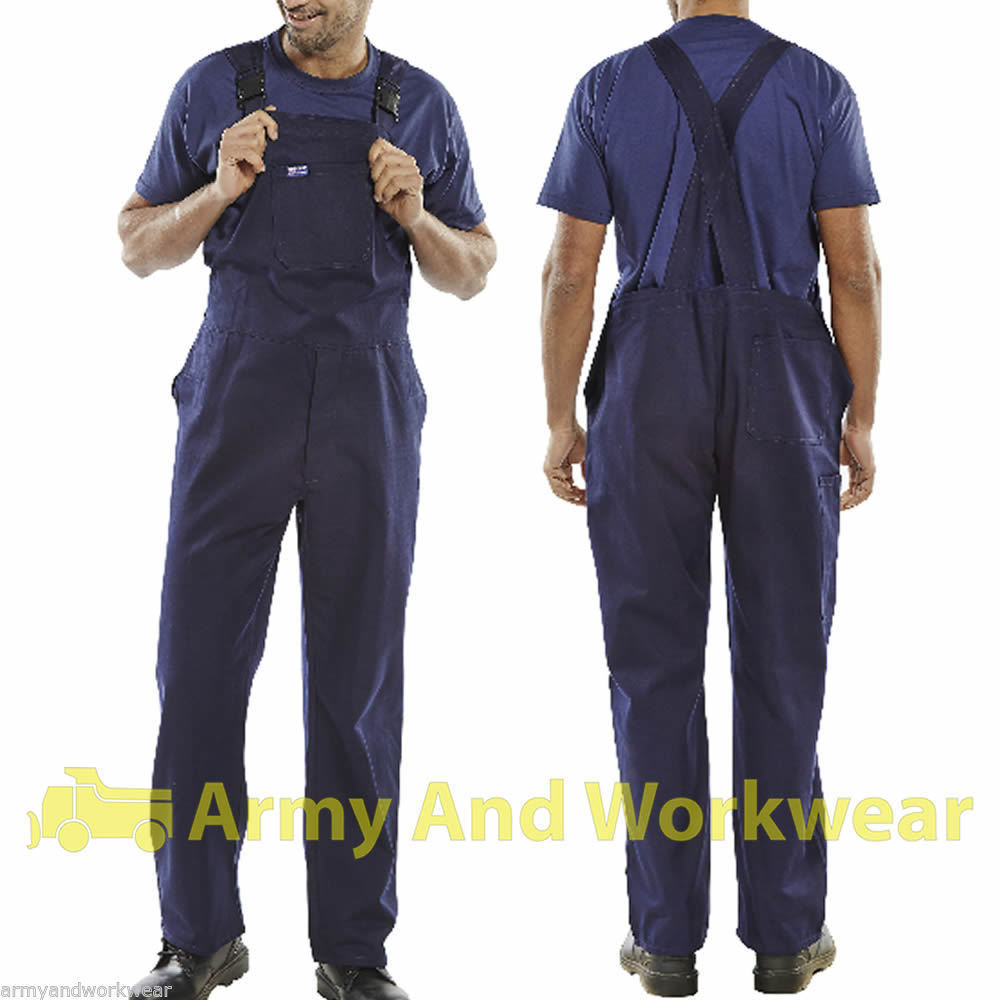 Mens Bib And Brace Painters & Decorators Overalls Engineers Dungarees