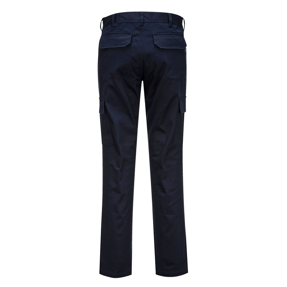 Portwest Mens Slim Fit Stretch Combat Cargo Pocket Work Trousers 6 Pockets Pants