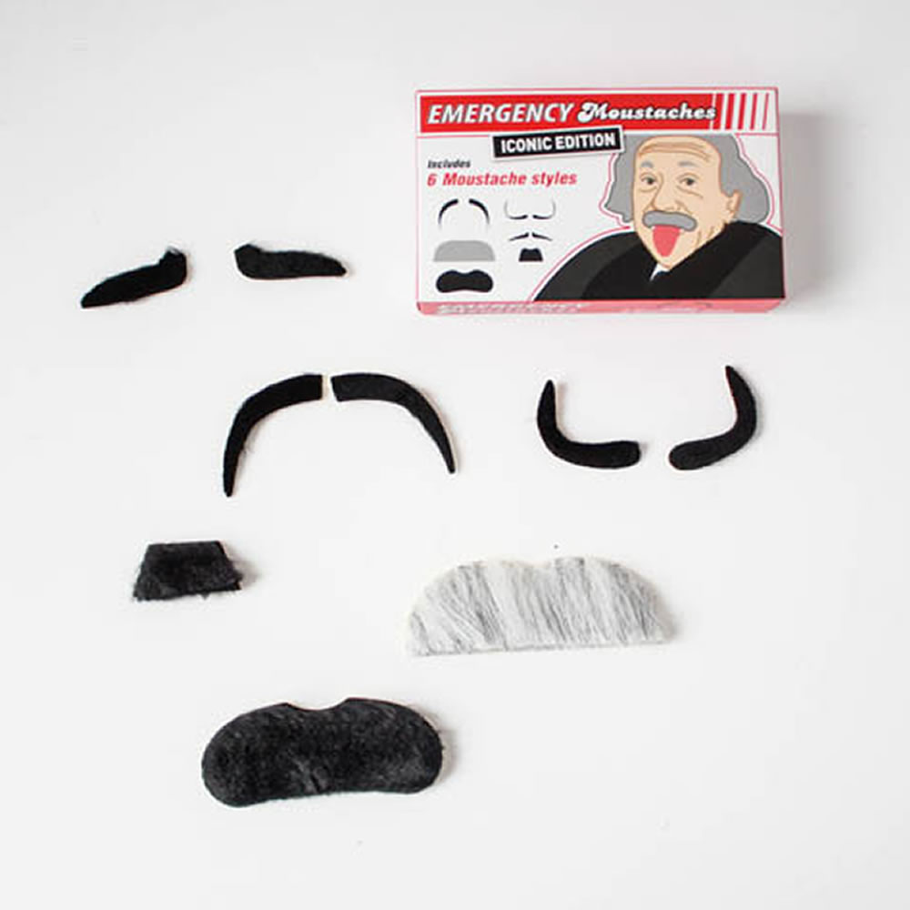 Set of 6 Emergency Moustache Dress Fancy Dress Novelty Party Birthday Magnum Tom