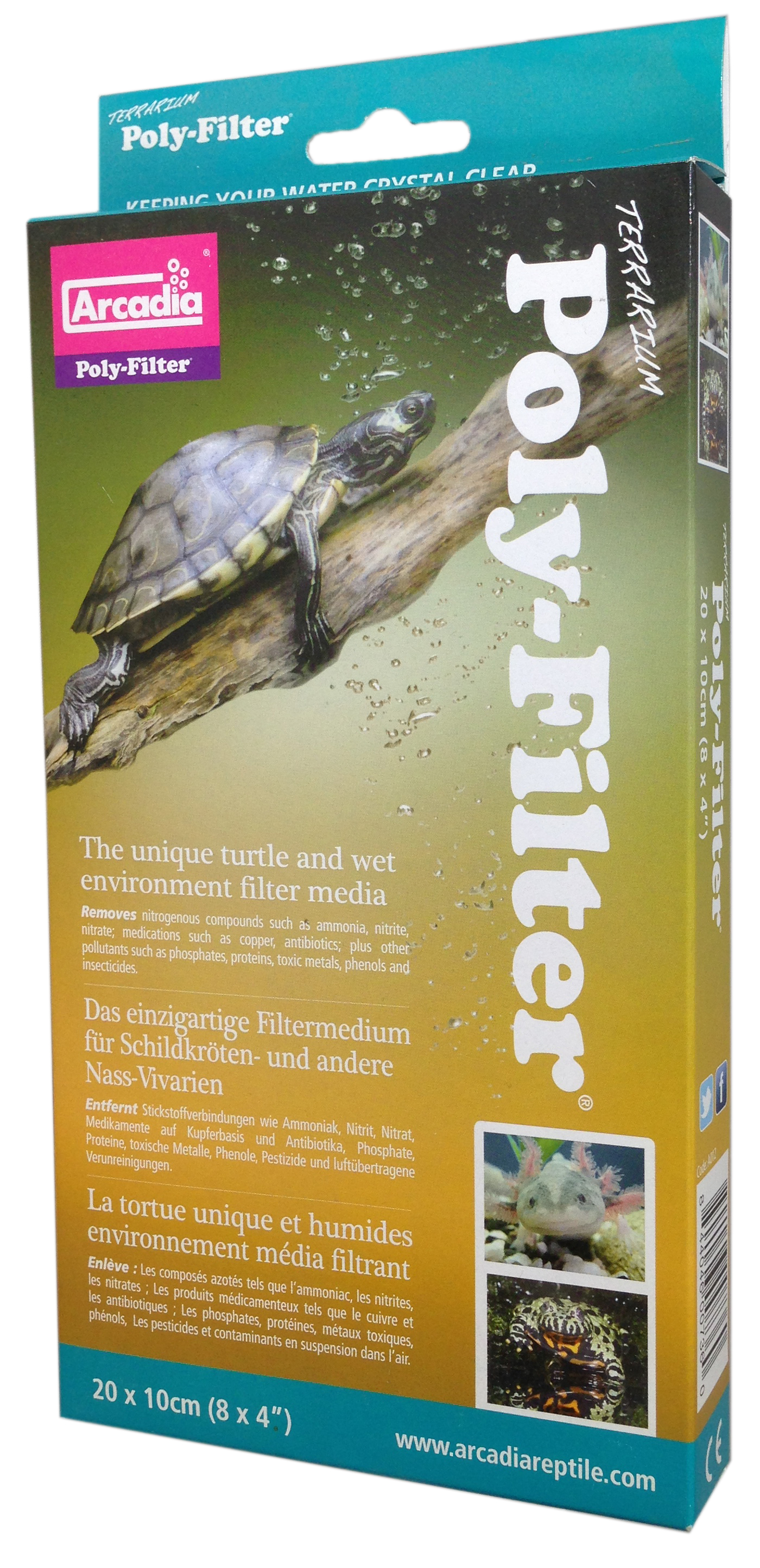 ARCADIA TERRARIUM POLY FILTER TURTLE AMPHIBIAN POLYFILTER FROGS MEDIA