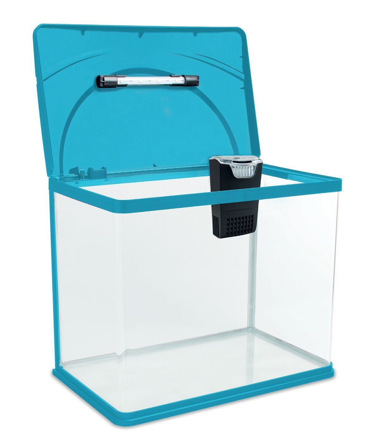 INTERPET FISH BOX AQUARIUM BLUE 13L 20L WITH CF MINI FILTER LED