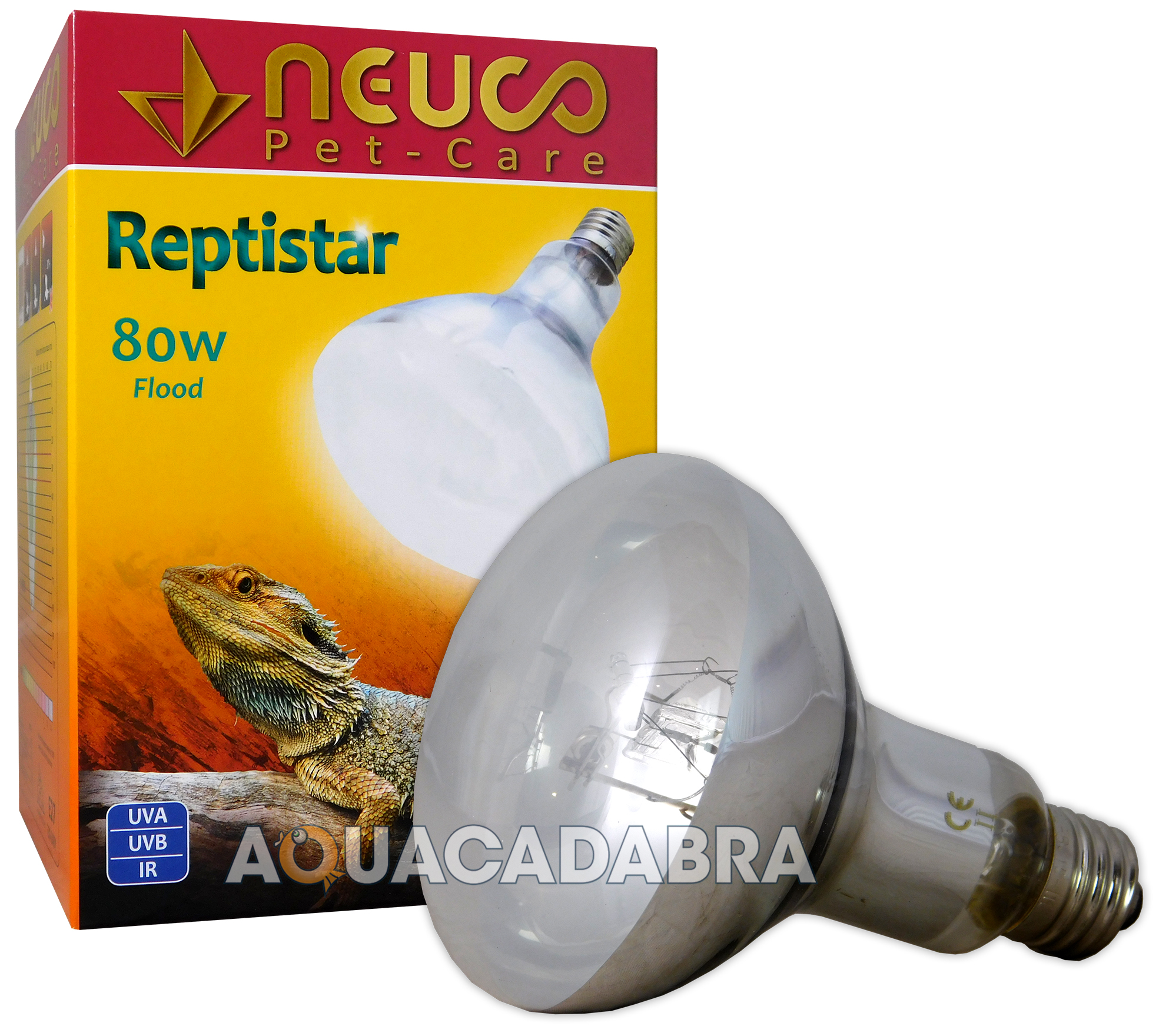 REPTISTAR FLOOD LAMP REPTILE BASKING BULB 80W UVB/UVA LIGHT VIVARIUM