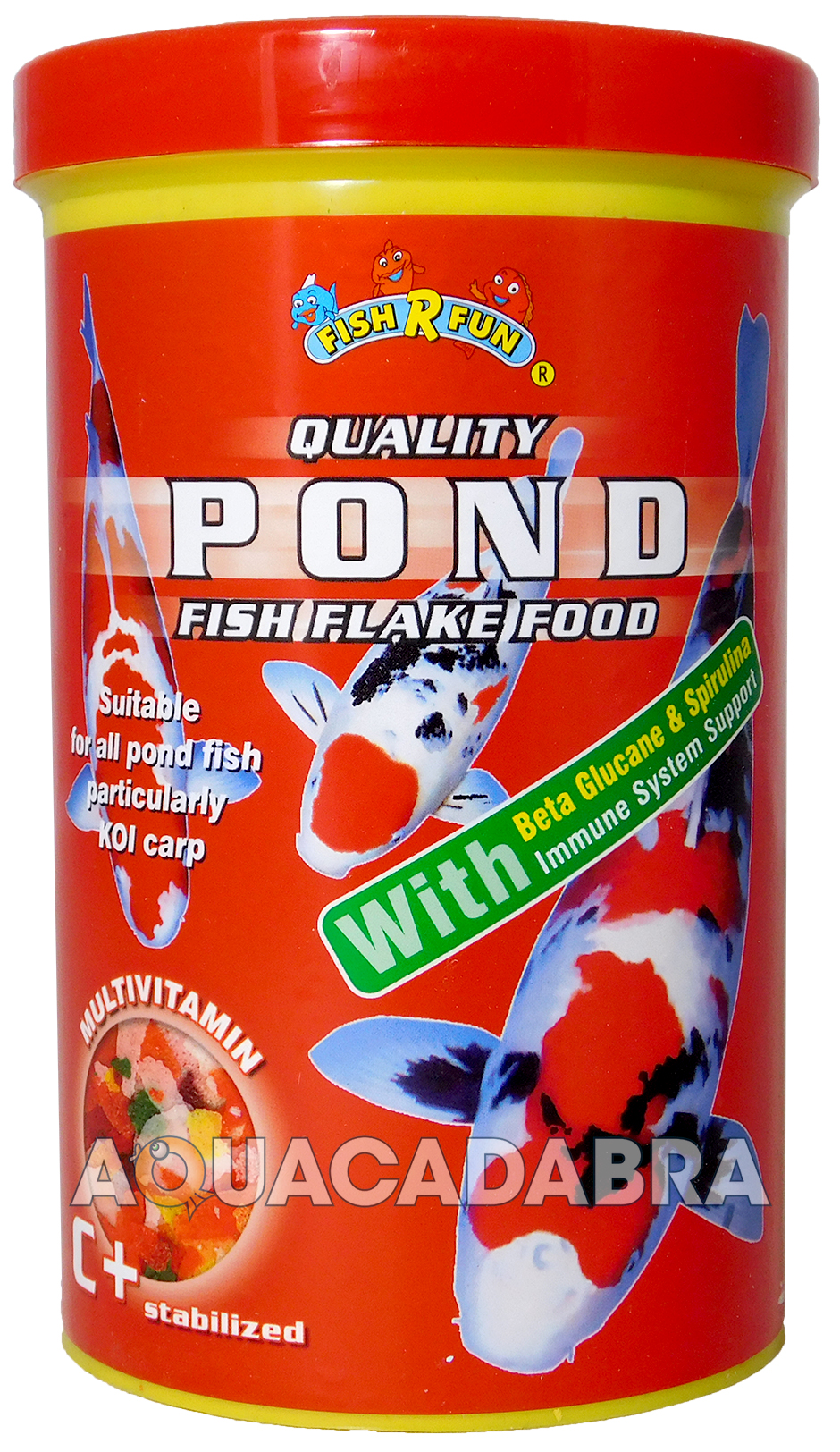 FISH R FUN POND FLAKE FOOD 160G 750G 1500g KOI CARP GOLDFISH COLDWATER