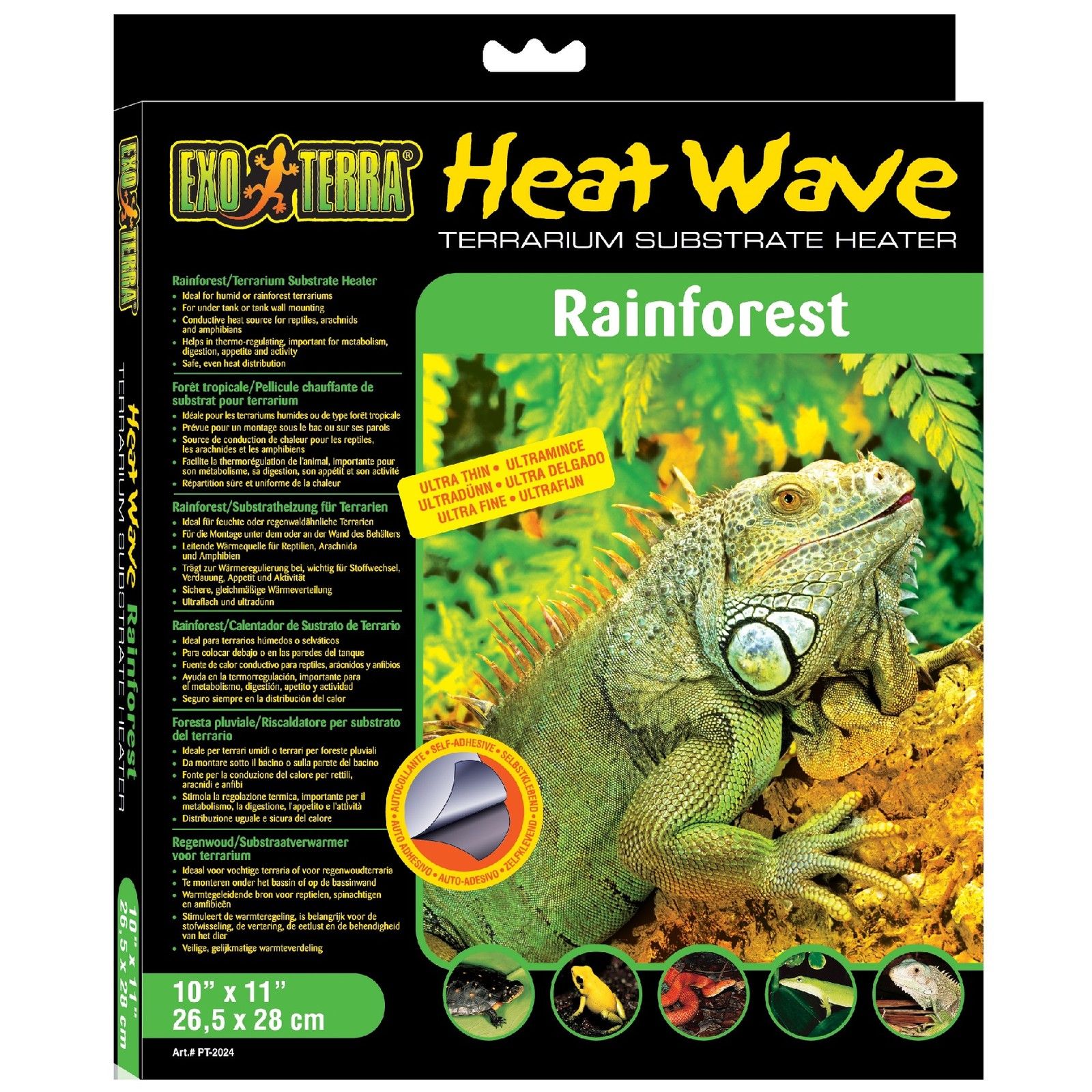 EXO TERRA RAINFOREST HEAT WAVE MAT TERRARIUM SUBSTRATE HEATER REPTILE