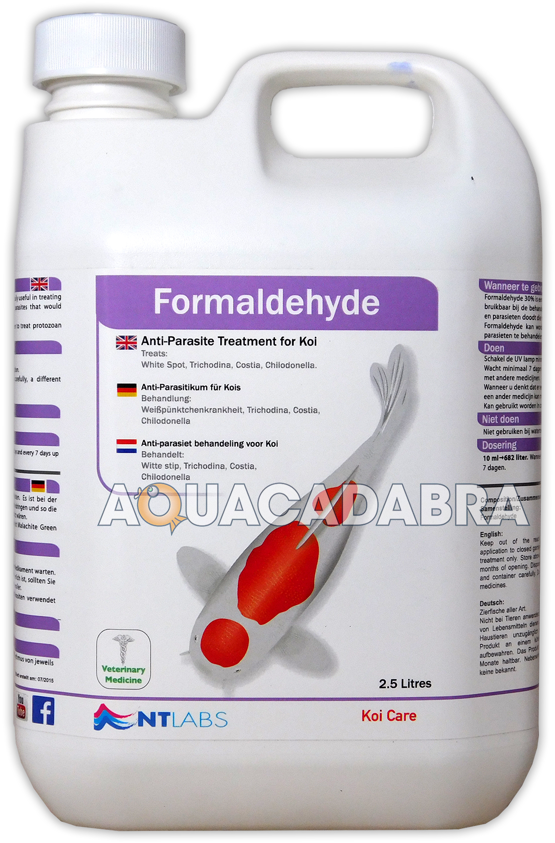 NT LABS KOI CARE FORMALDEHYDE FISH POND TREATMENT ANTI PARASITE FLUKE eBay