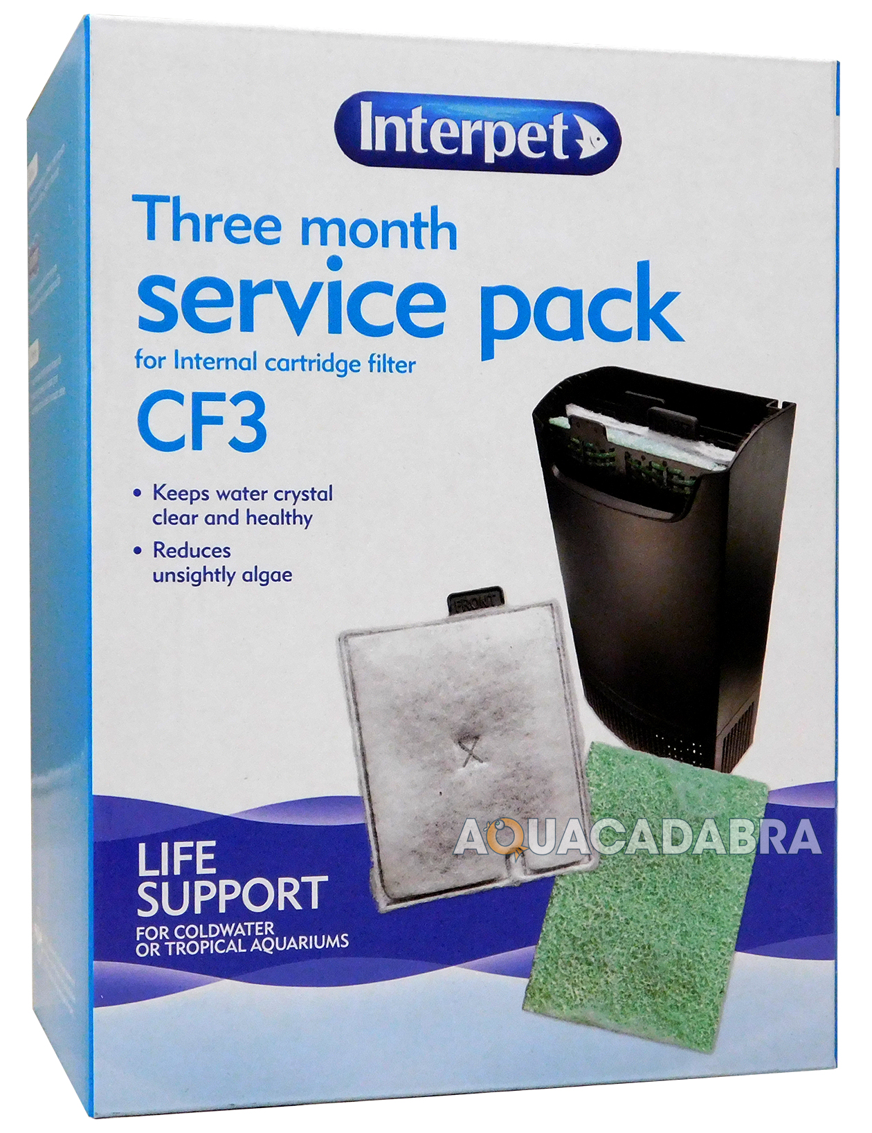 INTERPET CARTRIDGE FILTER SERVICE PACK CF1 CF2 CF3 MEDIA KIT FISH TANK
