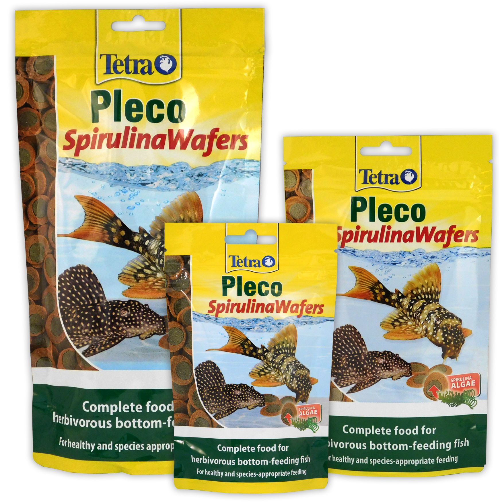 TETRA PLECO SPIRULINA ALGAE WAFERS 2 In 1 FOOD SINKING AQUARIUM FISH