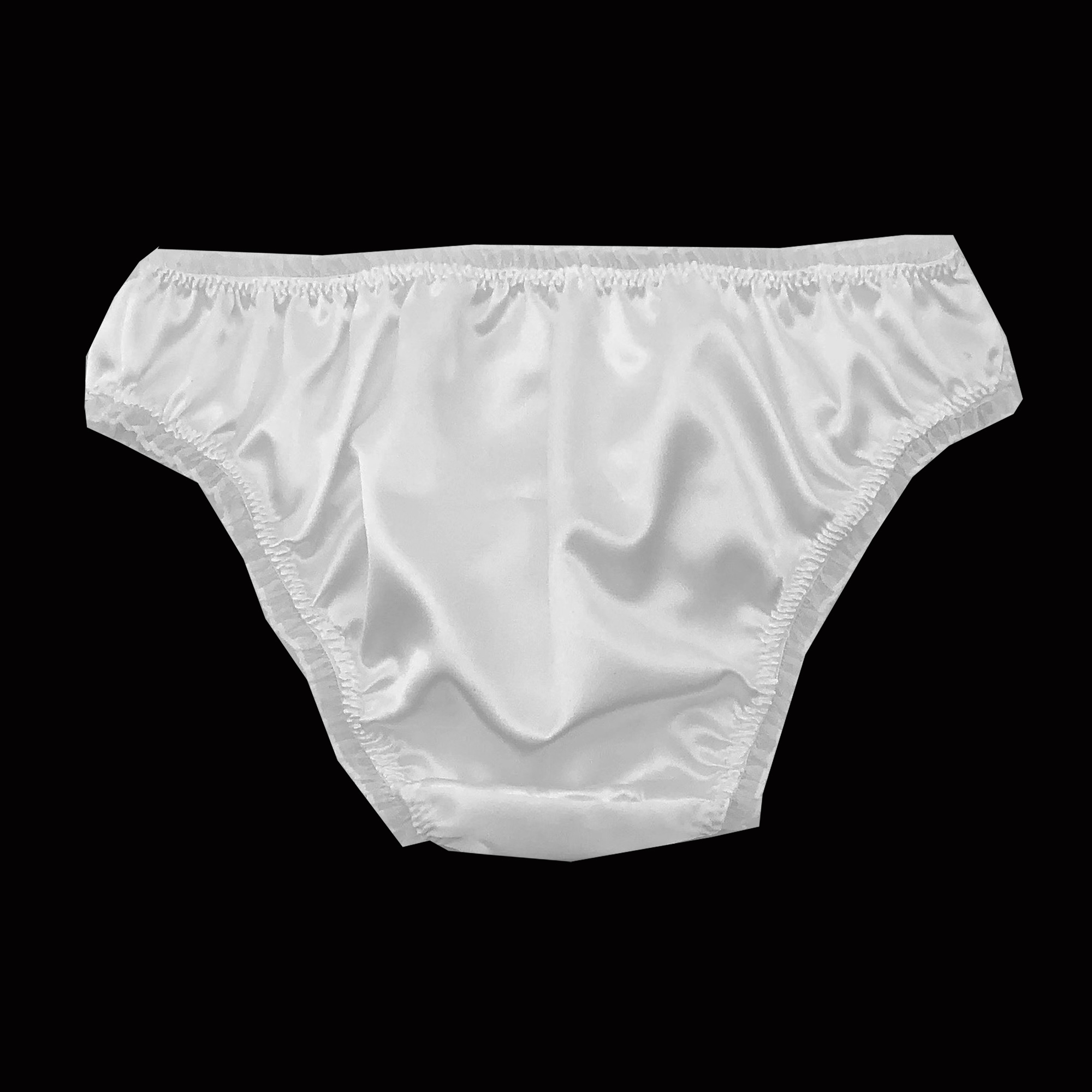 White Satin Frilly Sissy Panties Bikini Knicker Underwear Briefs Size 6