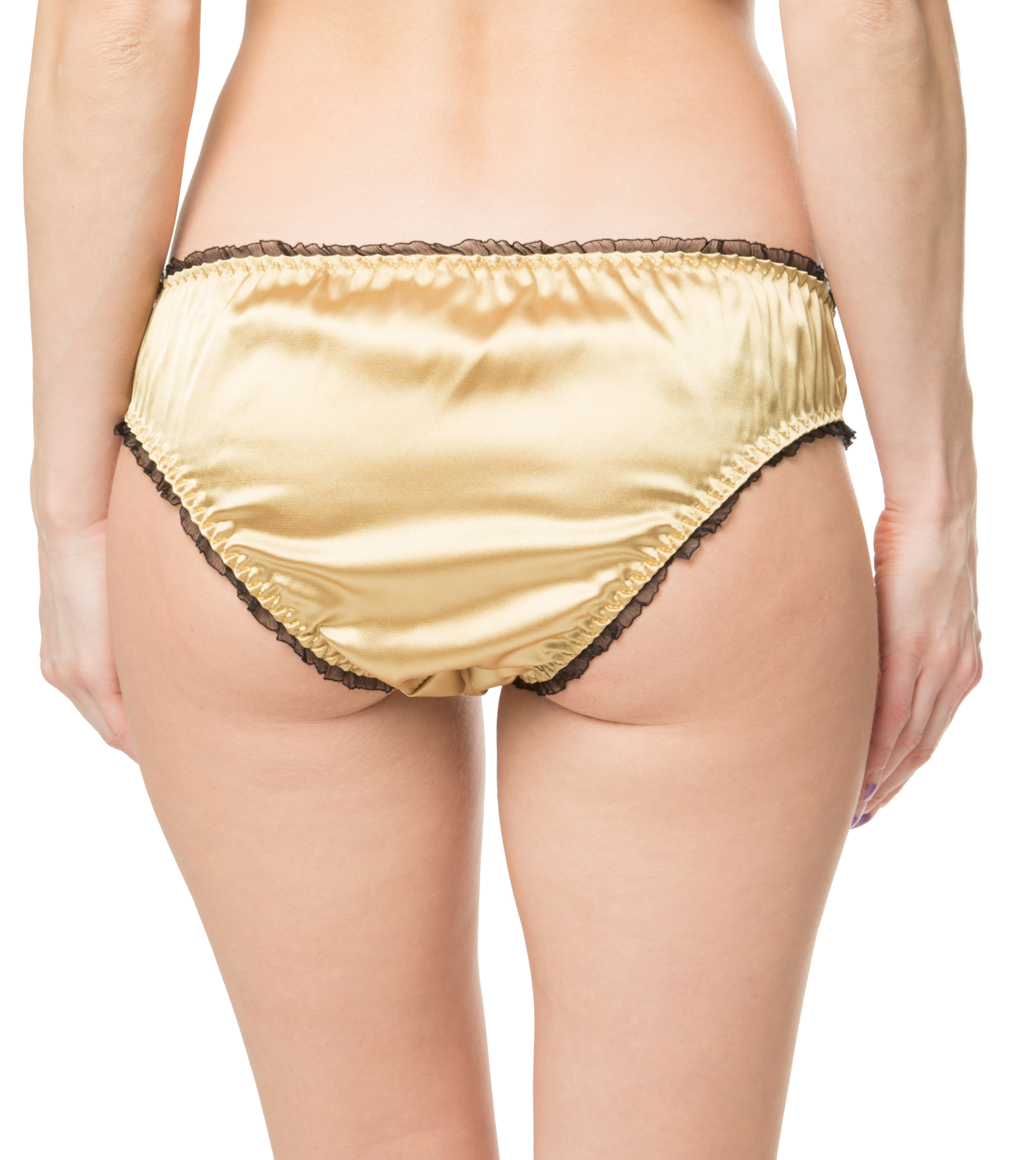 Satin Frilly Sissy Panties Bikini Knicker Underwear Briefs Uk Size