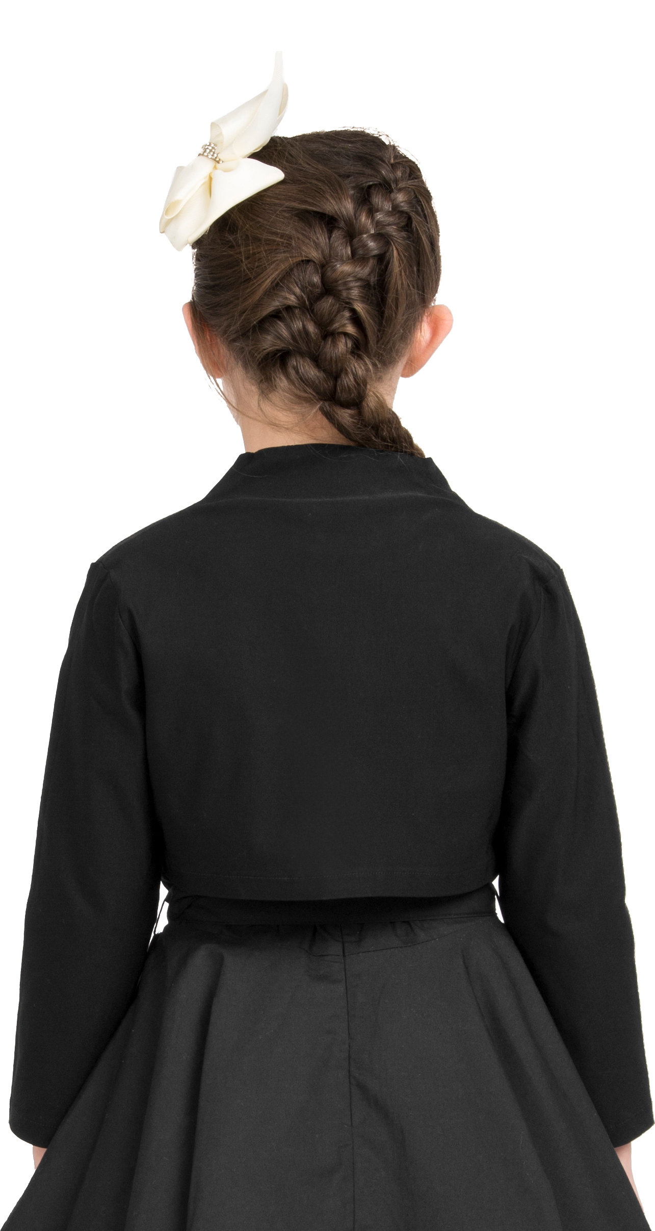 Kids Tailored 3//4 Sleeve Party Bridesmaid Prom Bolero Shrug