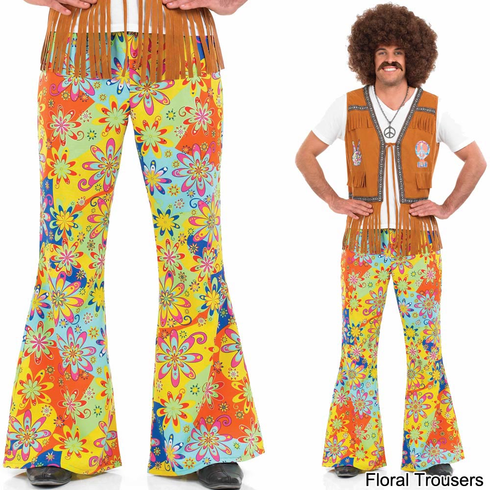 Mens 60s Fancy Dress Costume Flares / Waistcoat 1960s Outfit