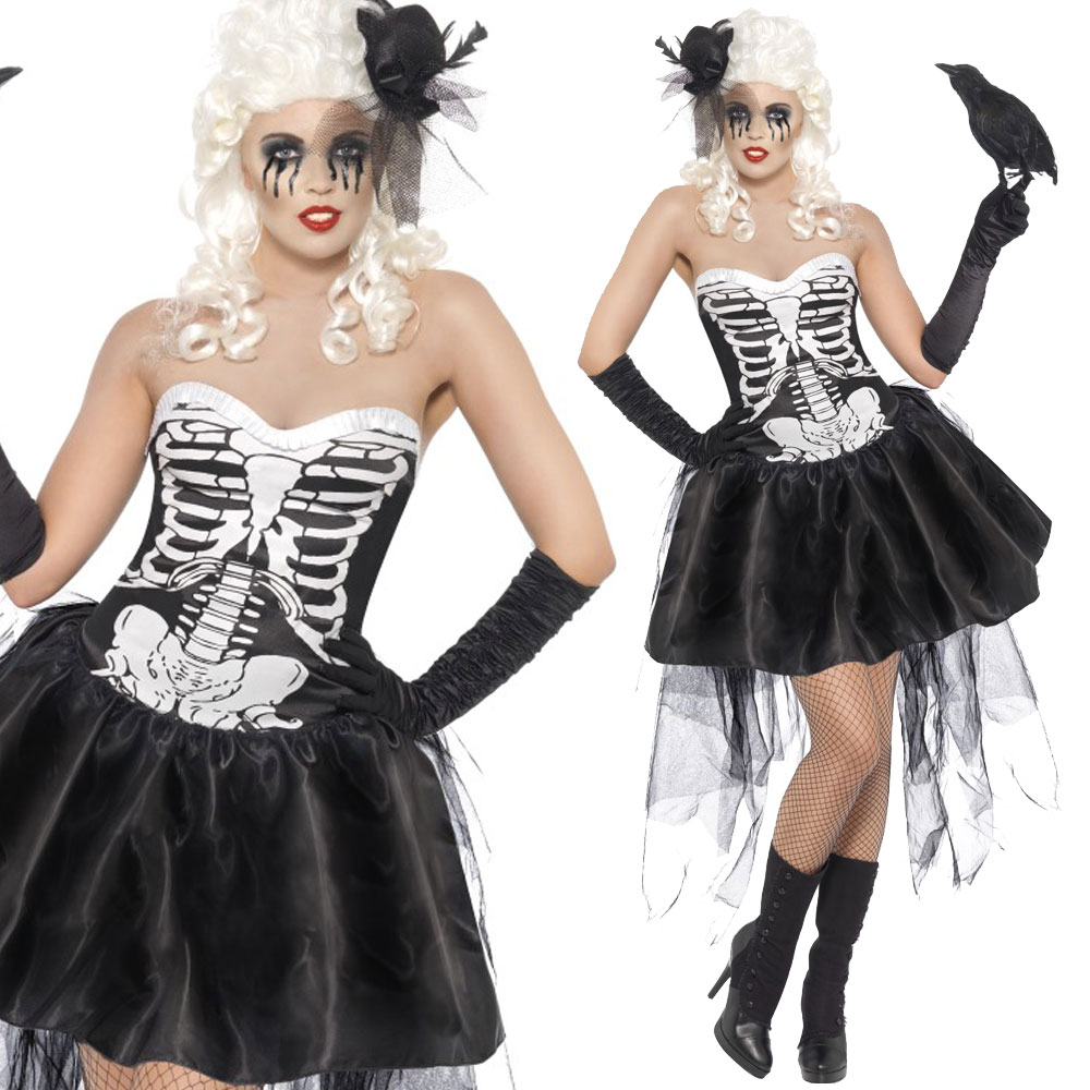 Morph Body Costume Scheletro Donna - Tuta Halloween Con Ossa, Elasticizzata, Taglie S-XXL - Foto 9