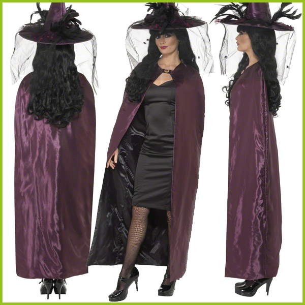 Witch Costume Fancy Dress Accessories Deluxe Halloween Witch Cape