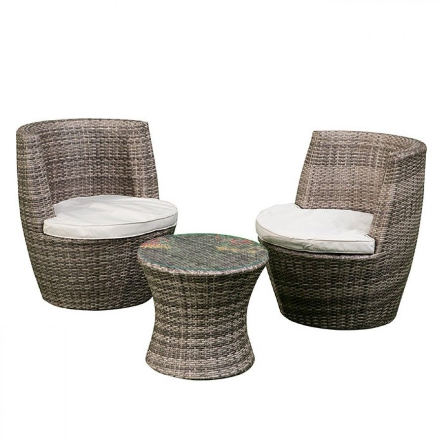 Pagoda Toulouse Bottle Bistro 2 Seater Wicker Rattan Weave Garden