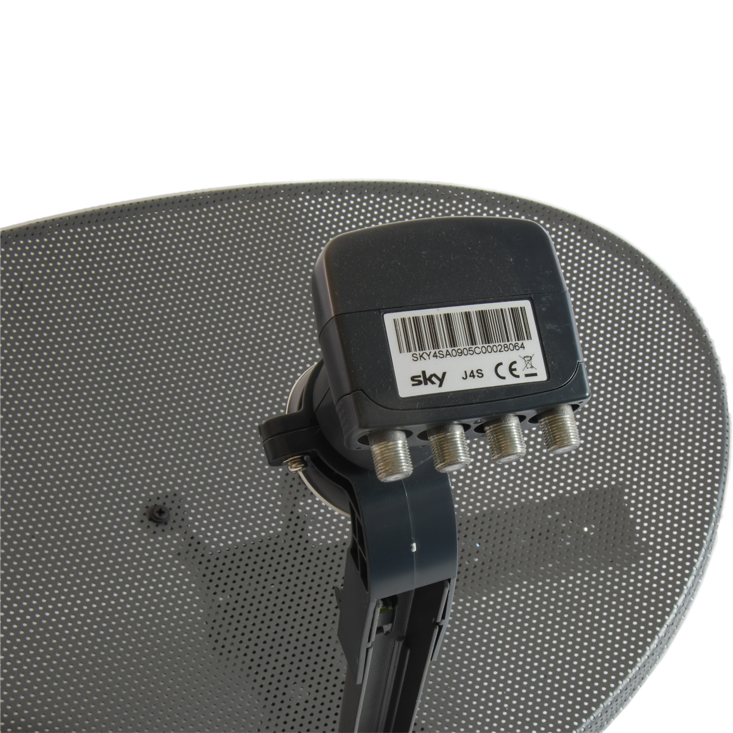 Satgear Zone 1 MK4 Satellite Dish, Quad LNB, 25m Cable, V bolt for pole