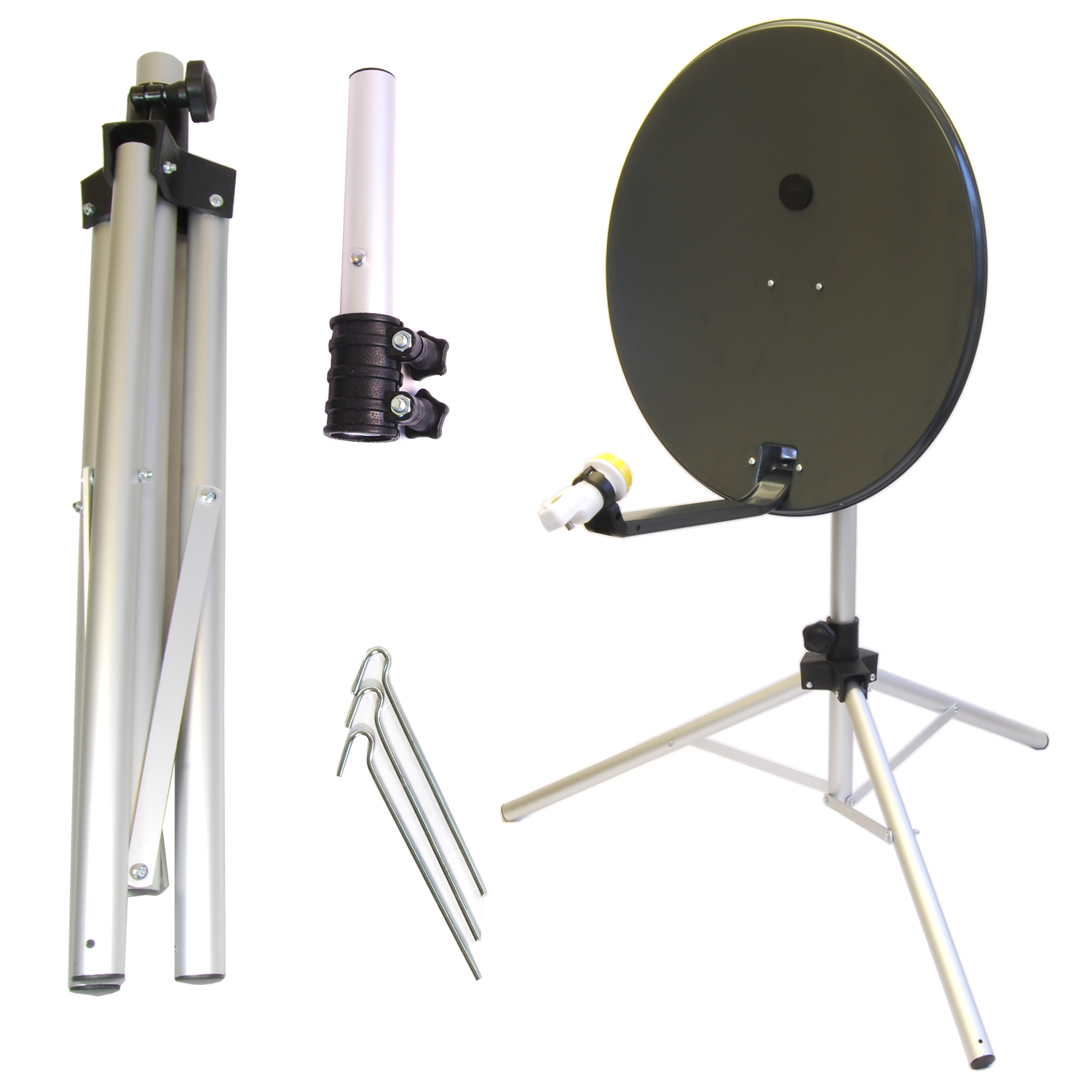 Satgear Premium Portable 65cm Satellite Dish Kit inc tripod, holdall eBay