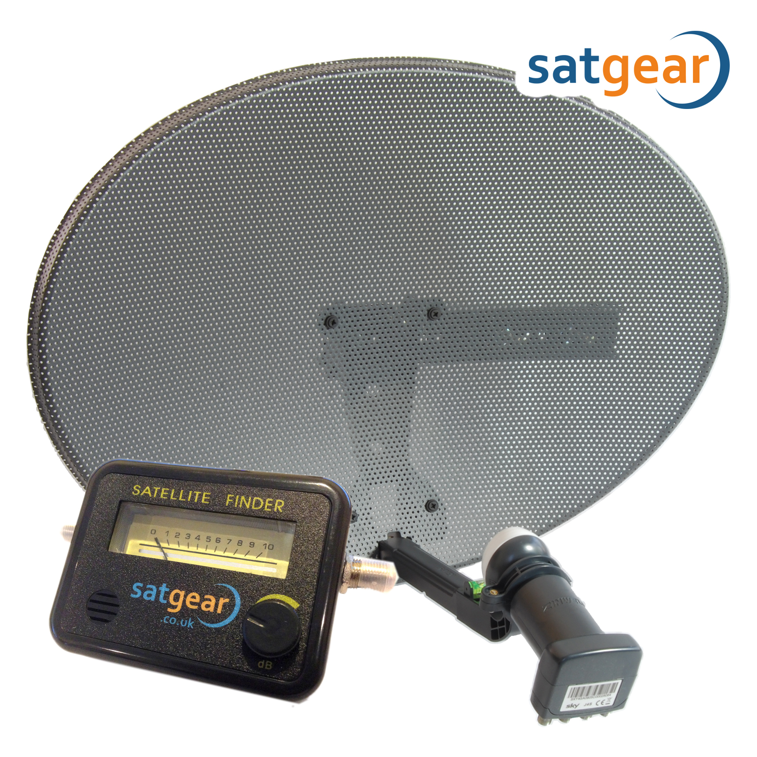 Satgear MK4 Sky Freesat Satellite Dish, Quad LNB Kit inc SATFINDER eBay