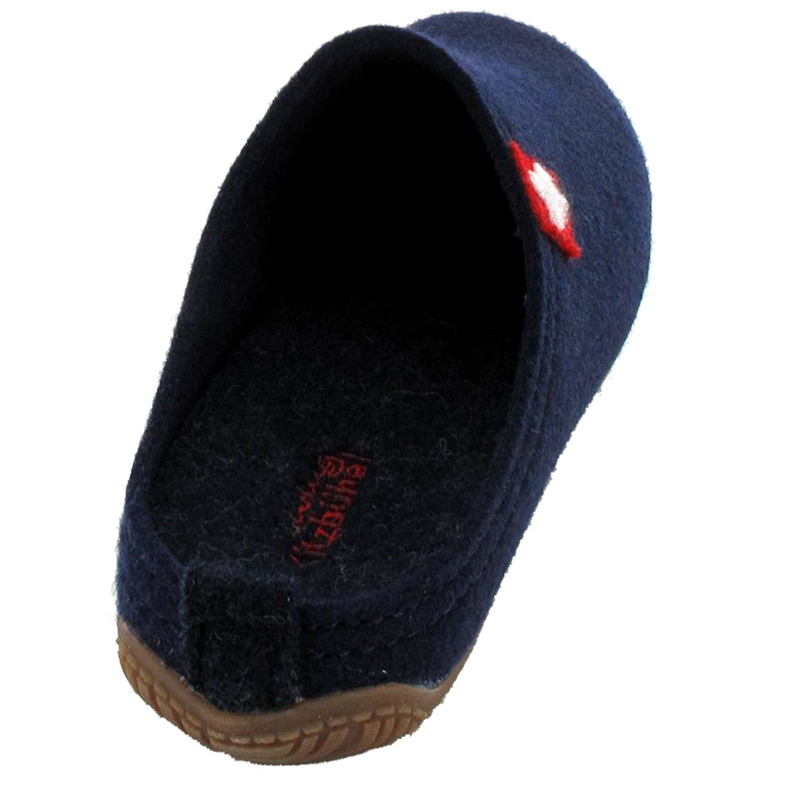 Living Kitzbuhel Ladies Swiss Cross Slippers Lightweight Rubber Sole Wool Warm