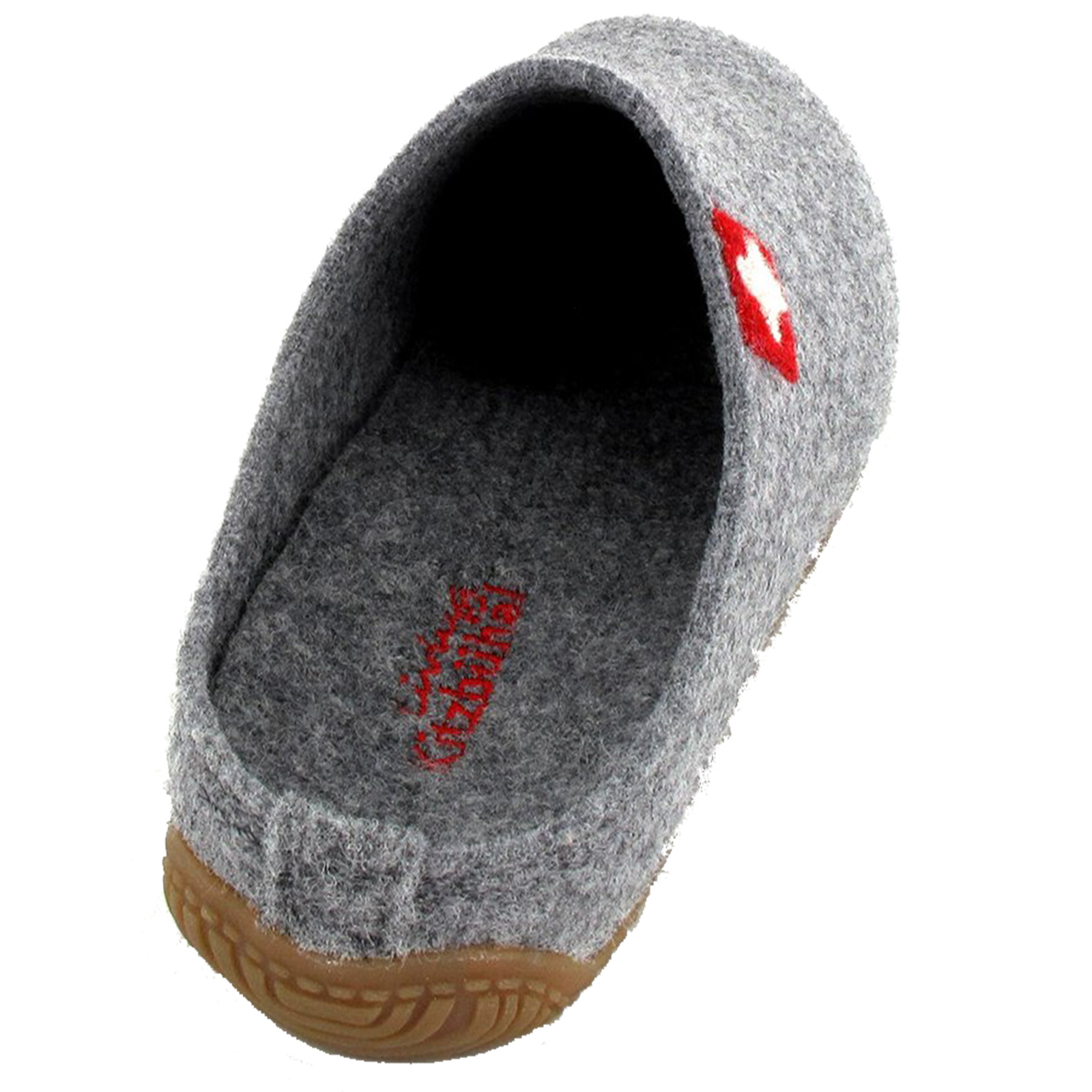 Living Kitzbuhel Ladies Swiss Cross Slippers Lightweight Rubber Sole Wool Warm