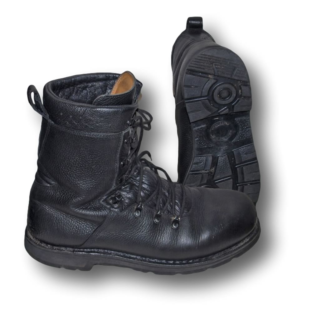 German Army Para Boots Genuine Military Surplus Black Leather