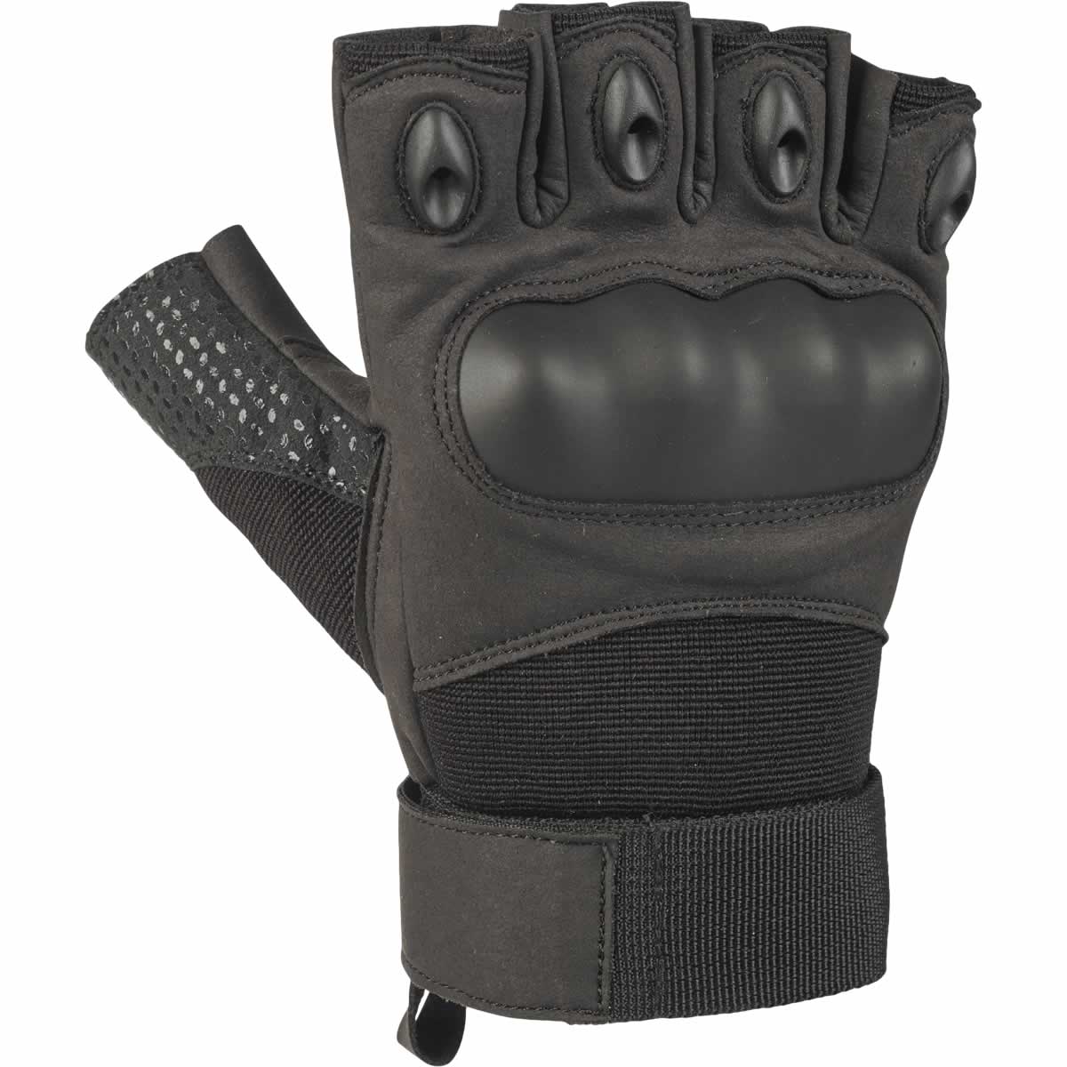 Fingerless Tactical Assault Contact Gloves Hard Knuckle Military Army Security | EBay