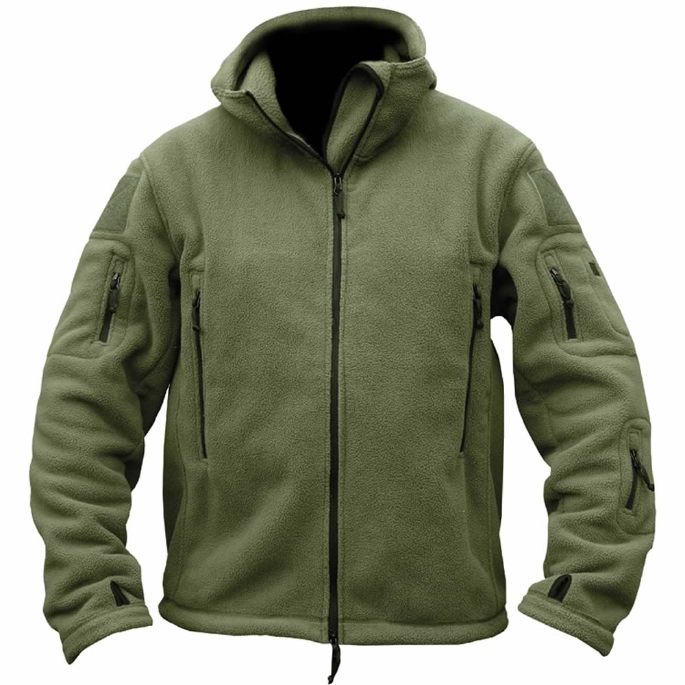 Tactical Military Fleece Recon Hoodie Zip Up Army Combat Jacket