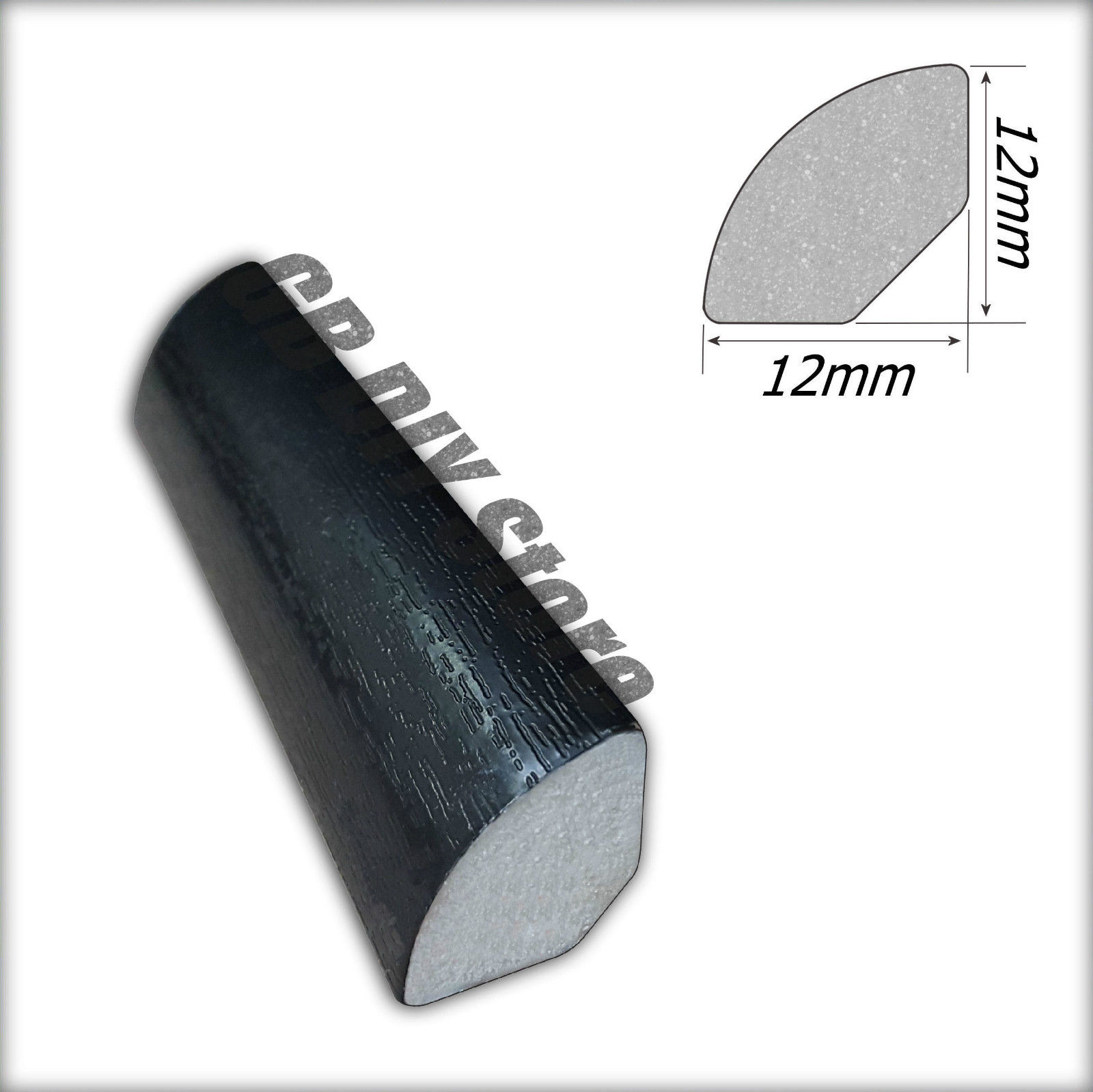 uPVC Window and Door Trim Plastic Architrave Black PVC 5m / 2 x 2.5m