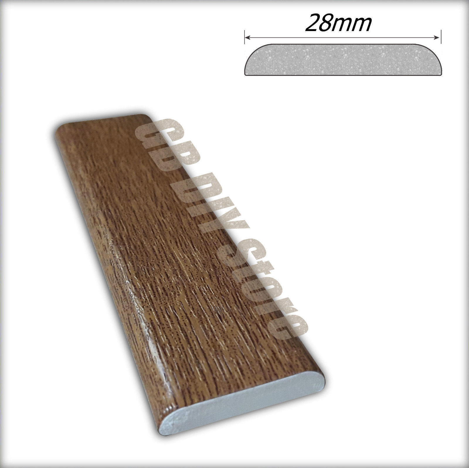 uPVC Window and Door Trim Plastic Architrave Light Oak PVC 5m / 2 x 2