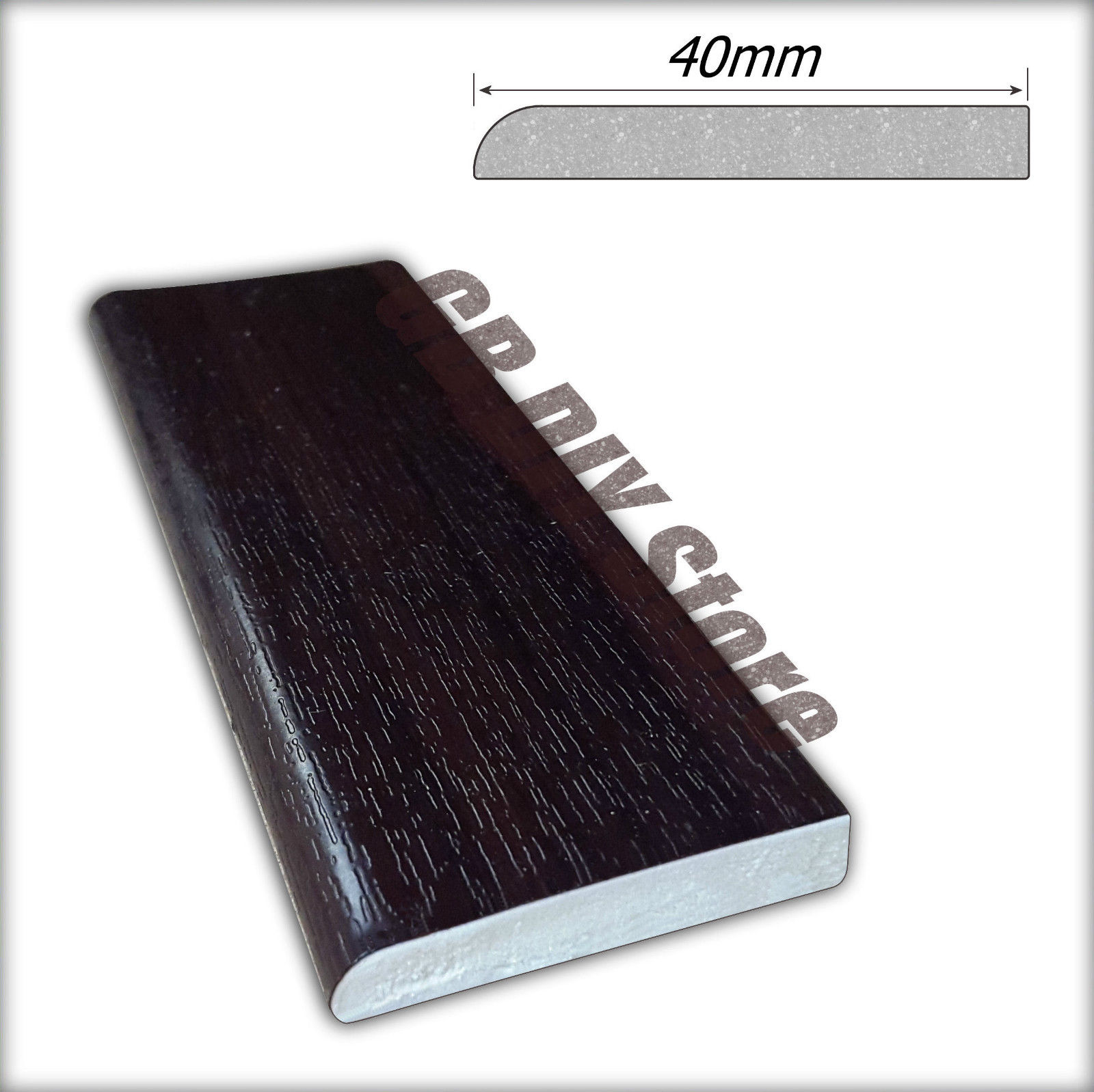 uPVC Window and Door Trim Architrave Rosewood Brown PVC 5m / 2 x 2.5m