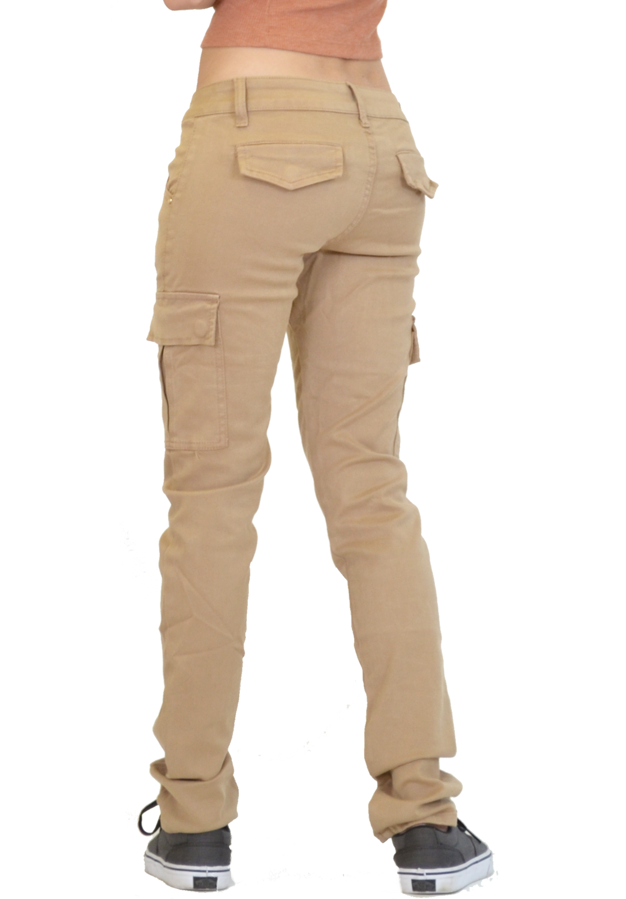 New Womens Ladies Slim Fitted Stretch Combat Jeans Pants Skinny Cargo Trousers Ebay