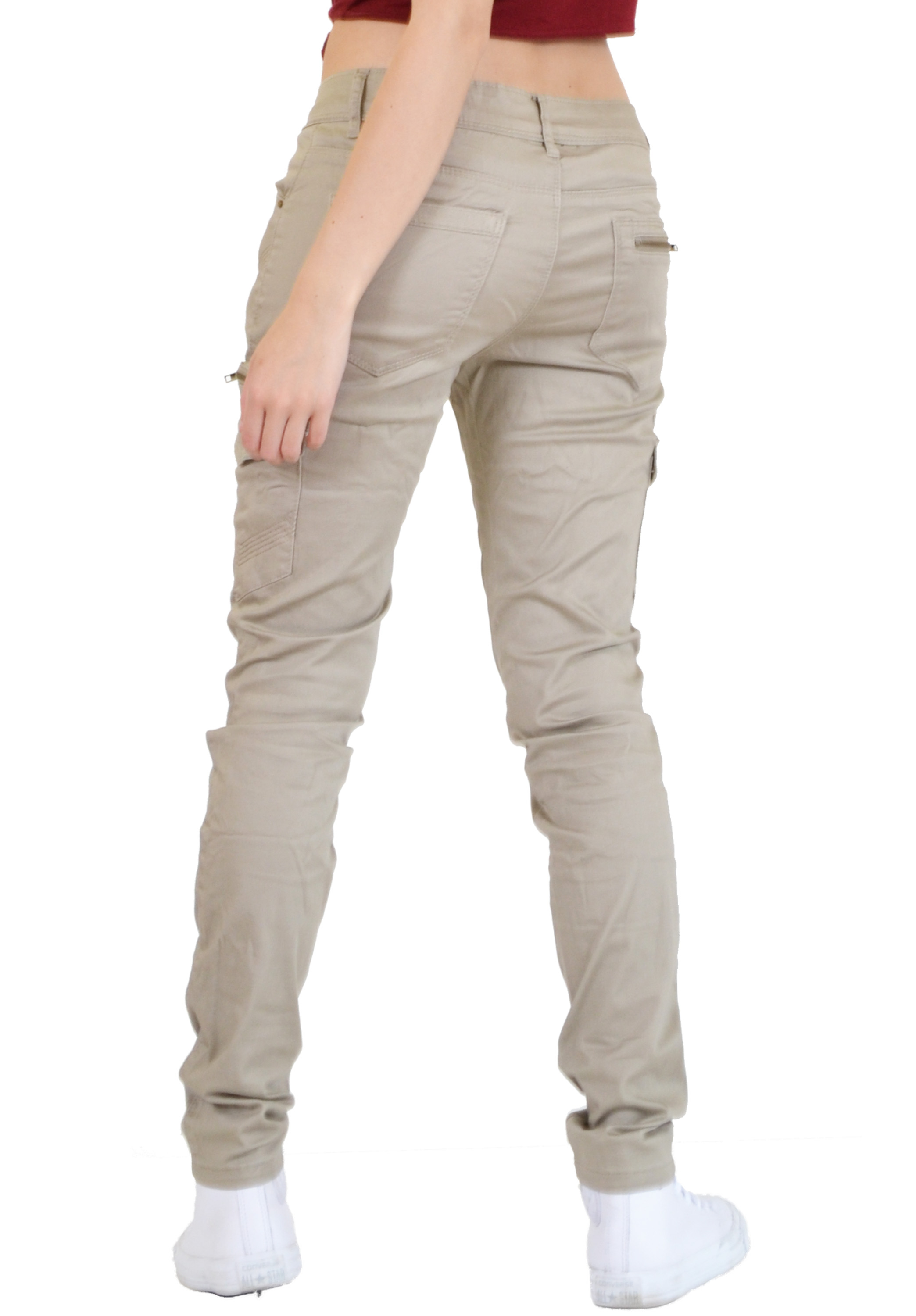 fitted cargo pants womens