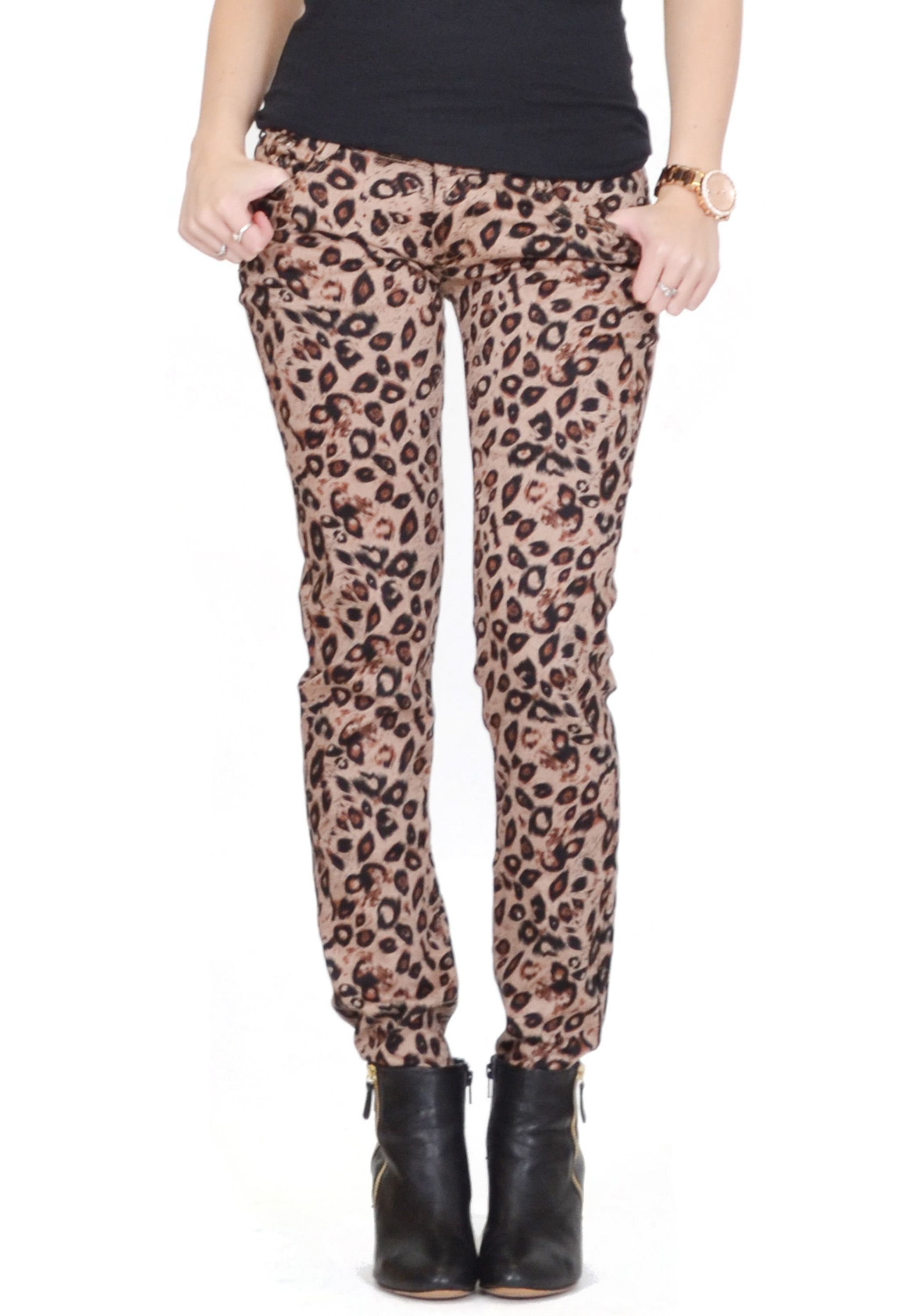 leopard print jeans