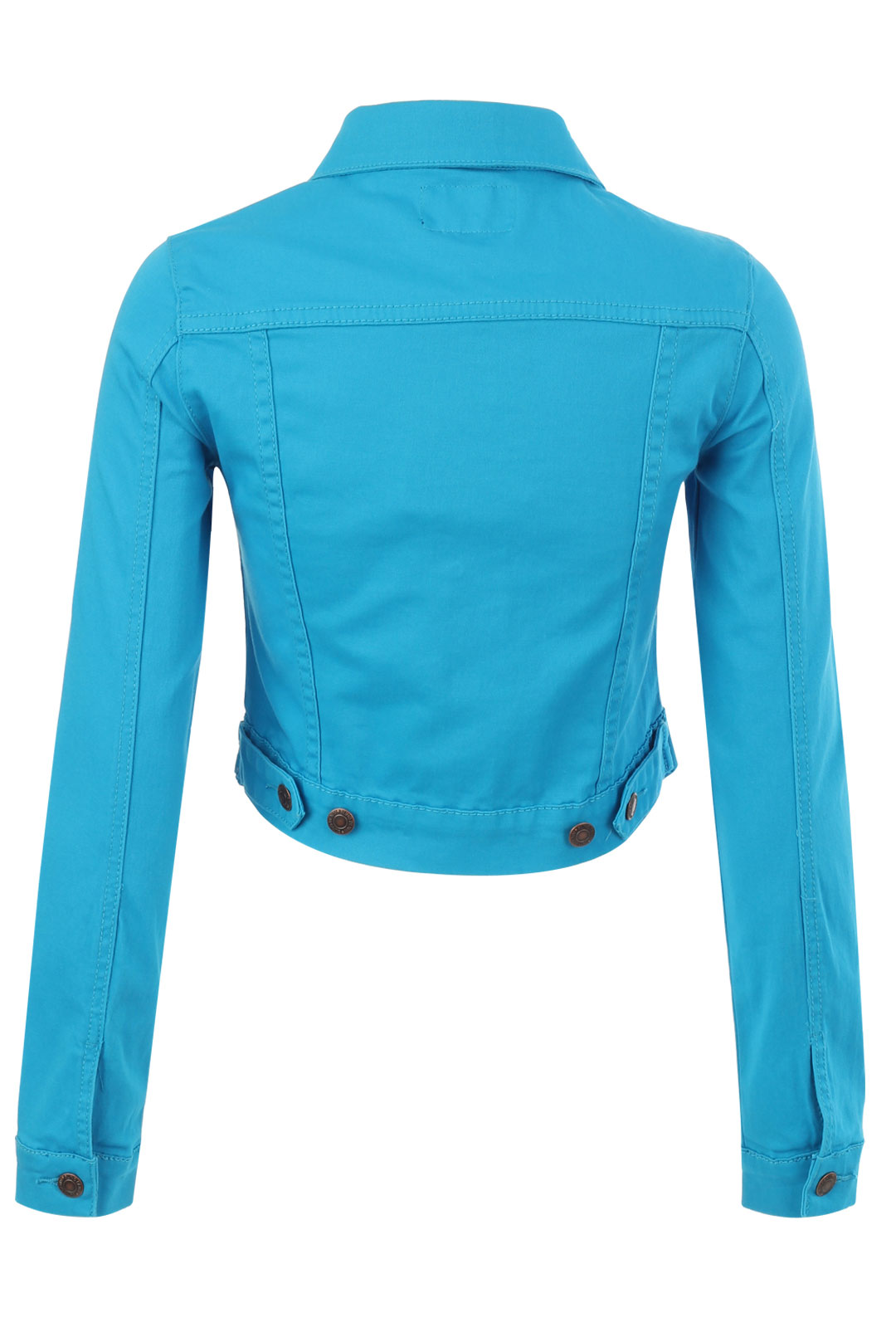 New Ladies Womens Cobalt Electric Blue Coloured Fitted Stretch Denim