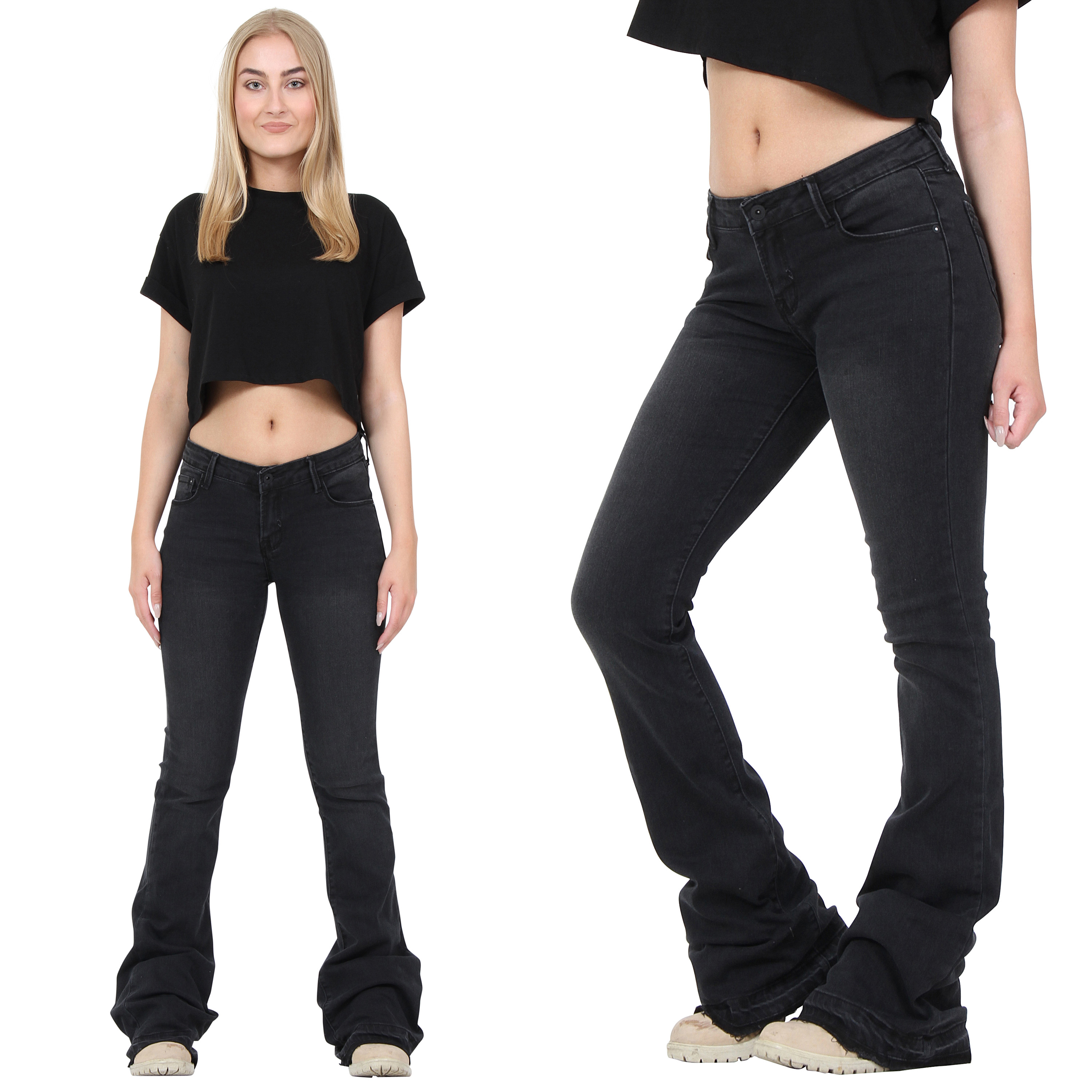 high waisted faded black jeans