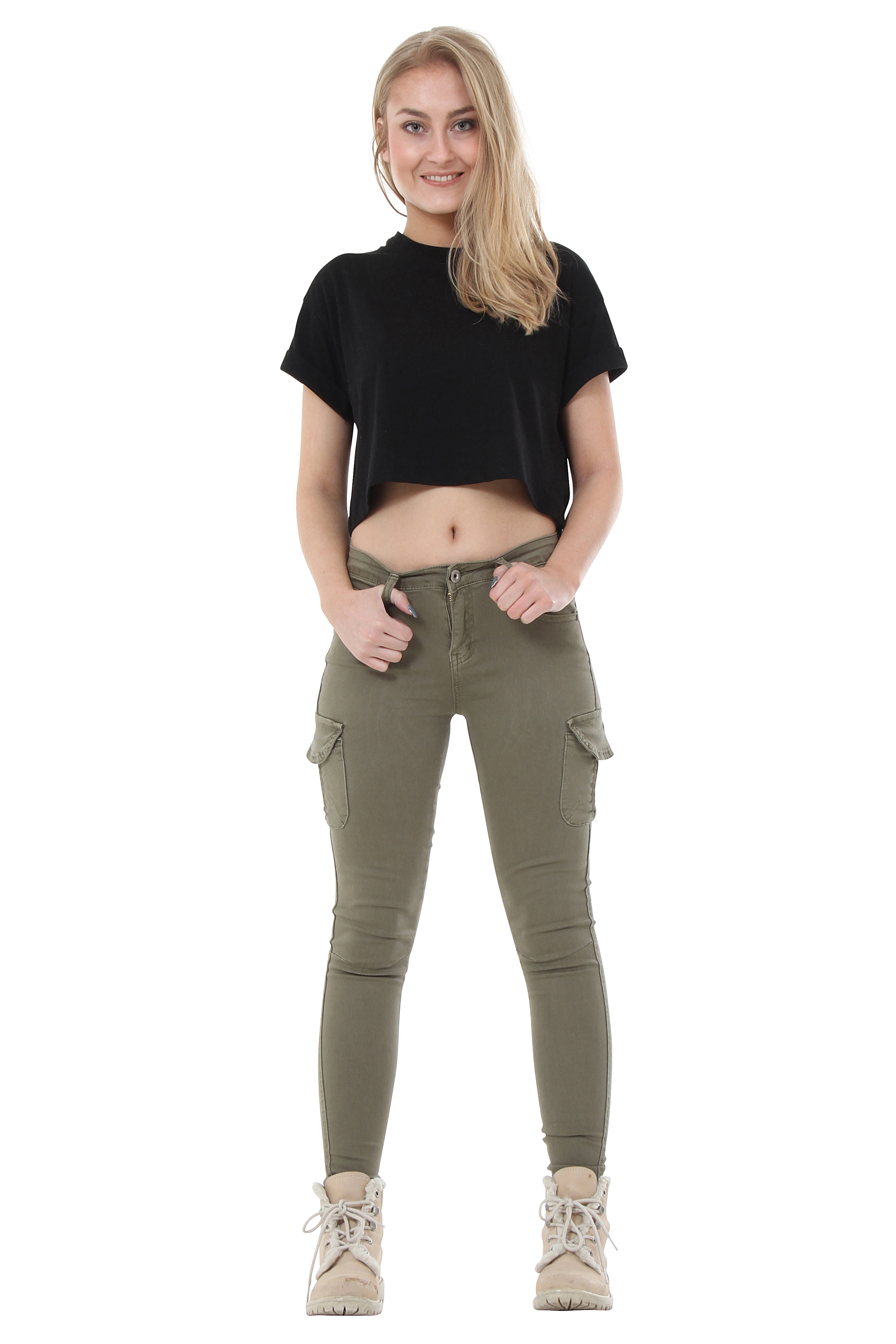 army green cargo pants womens