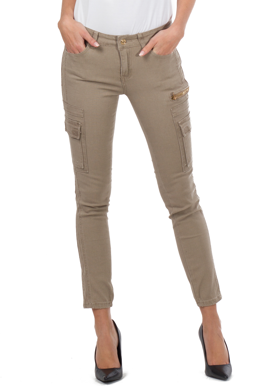 low rise skinny cargo pants