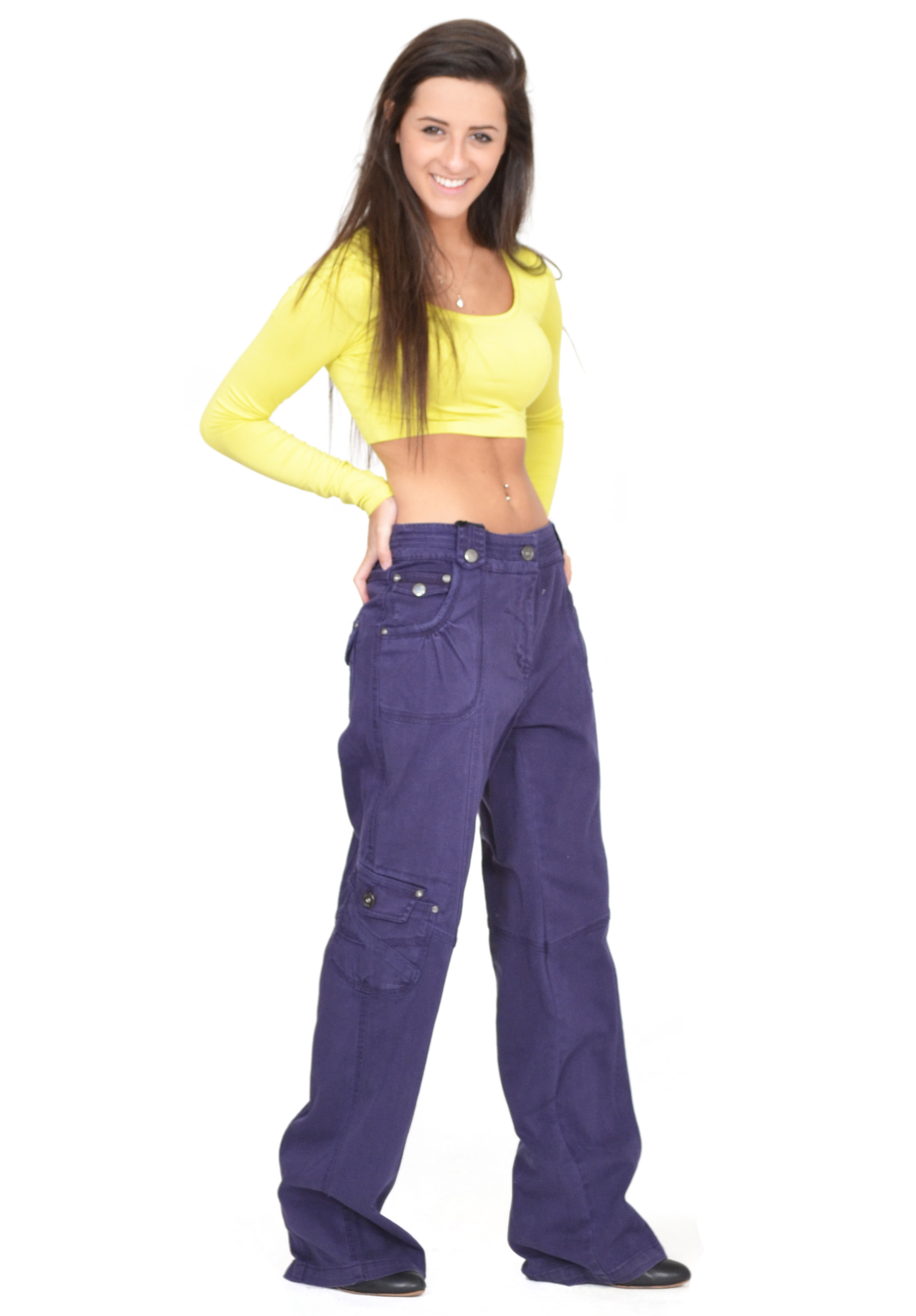 purple baggy pants