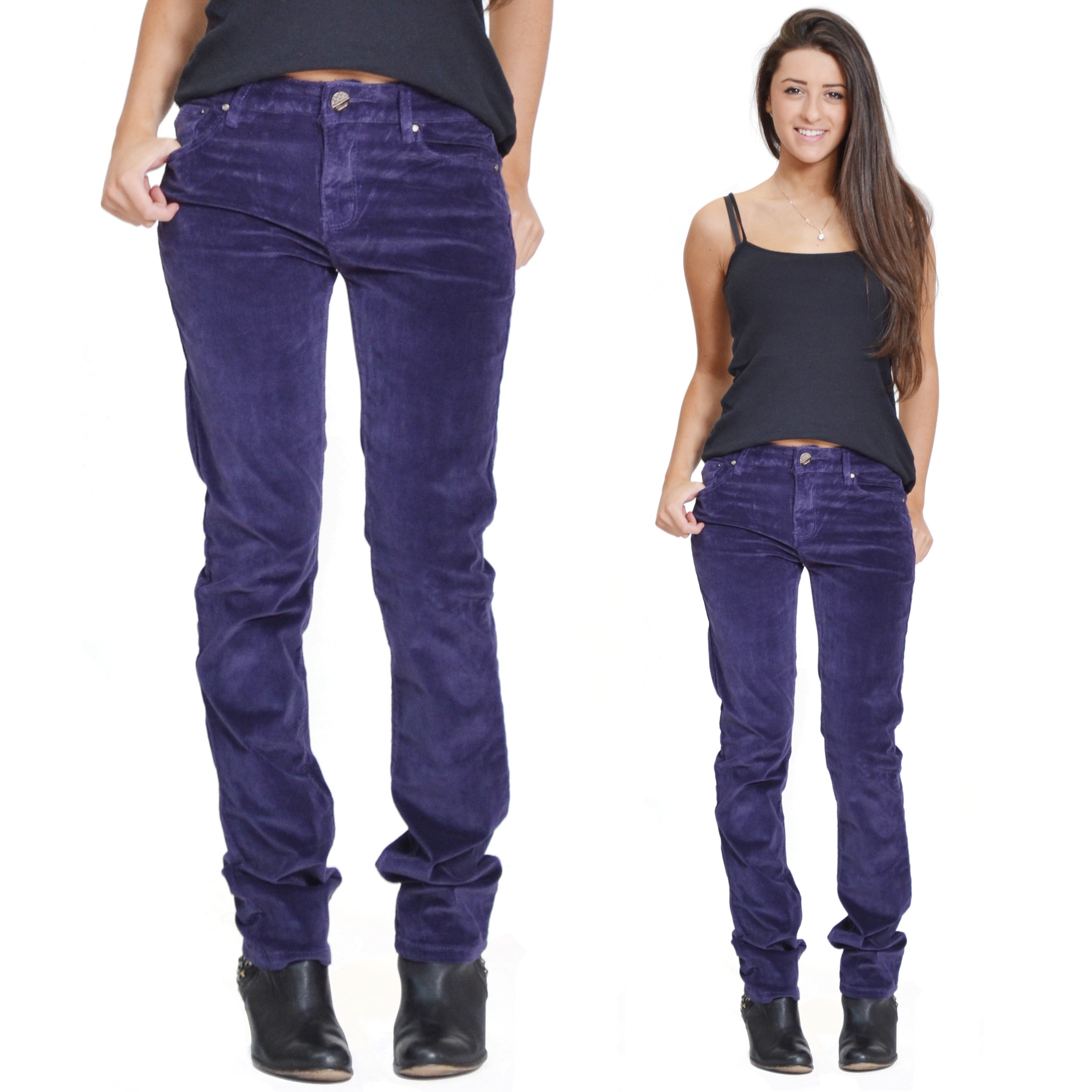 purple corduroy trousers