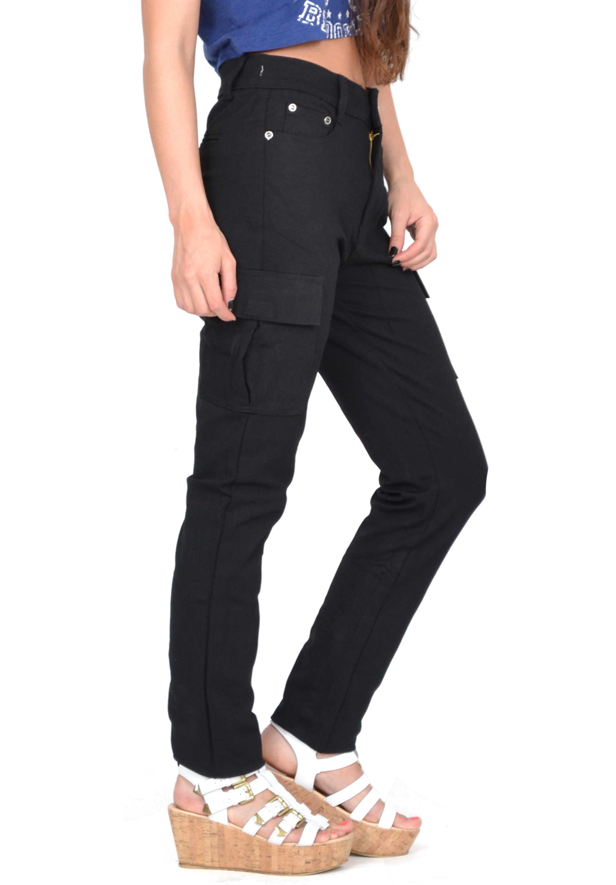 slim cargo pants womens