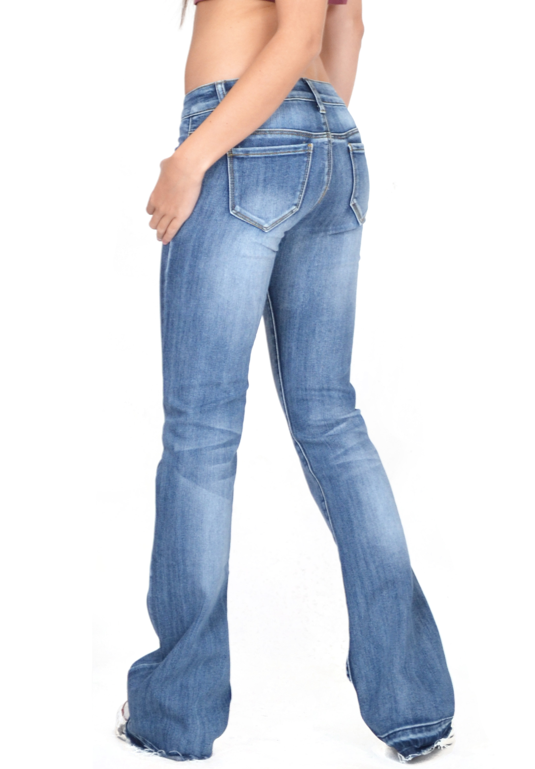 low rise skinny flare jeans