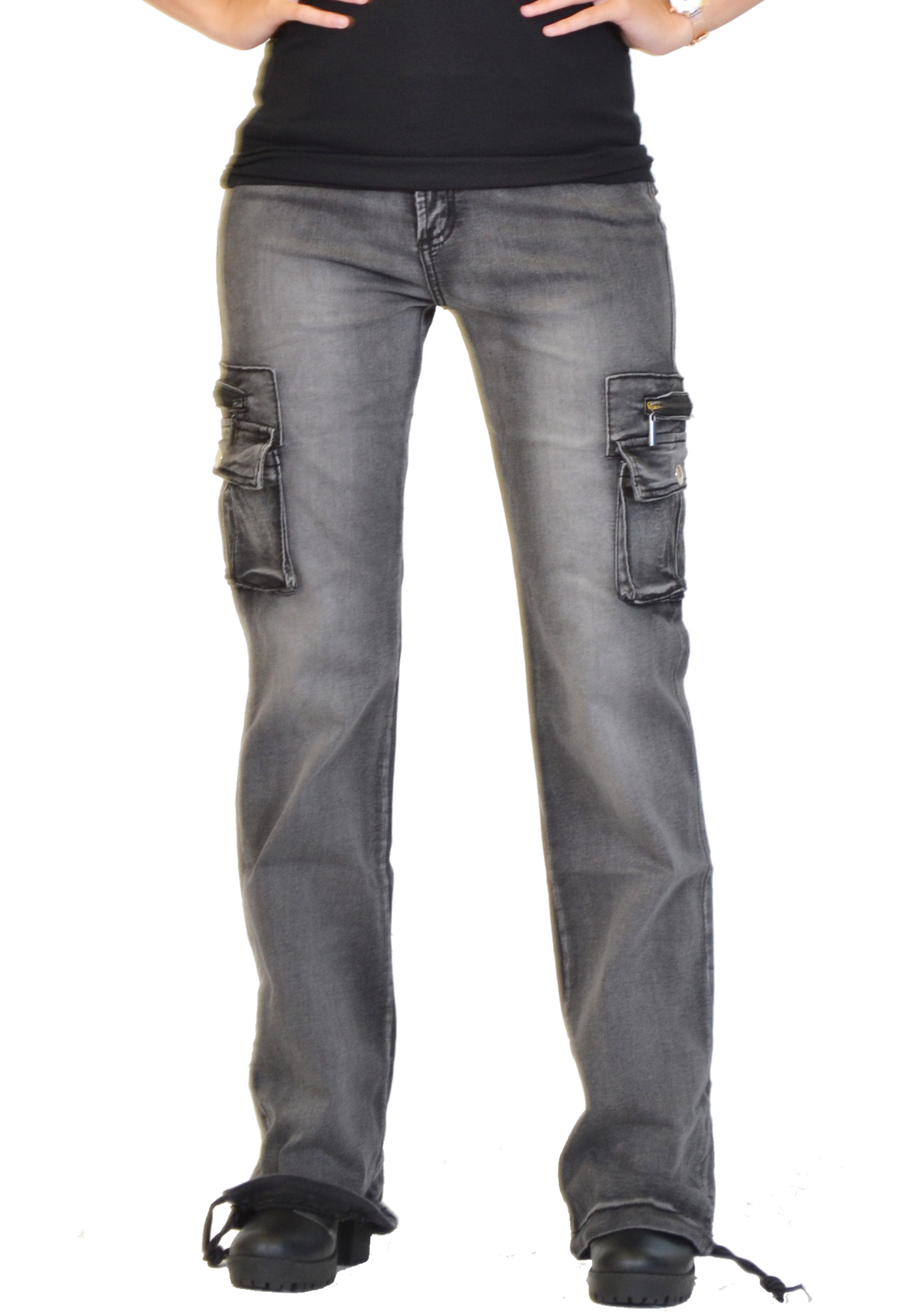 cargo denim jeans women's