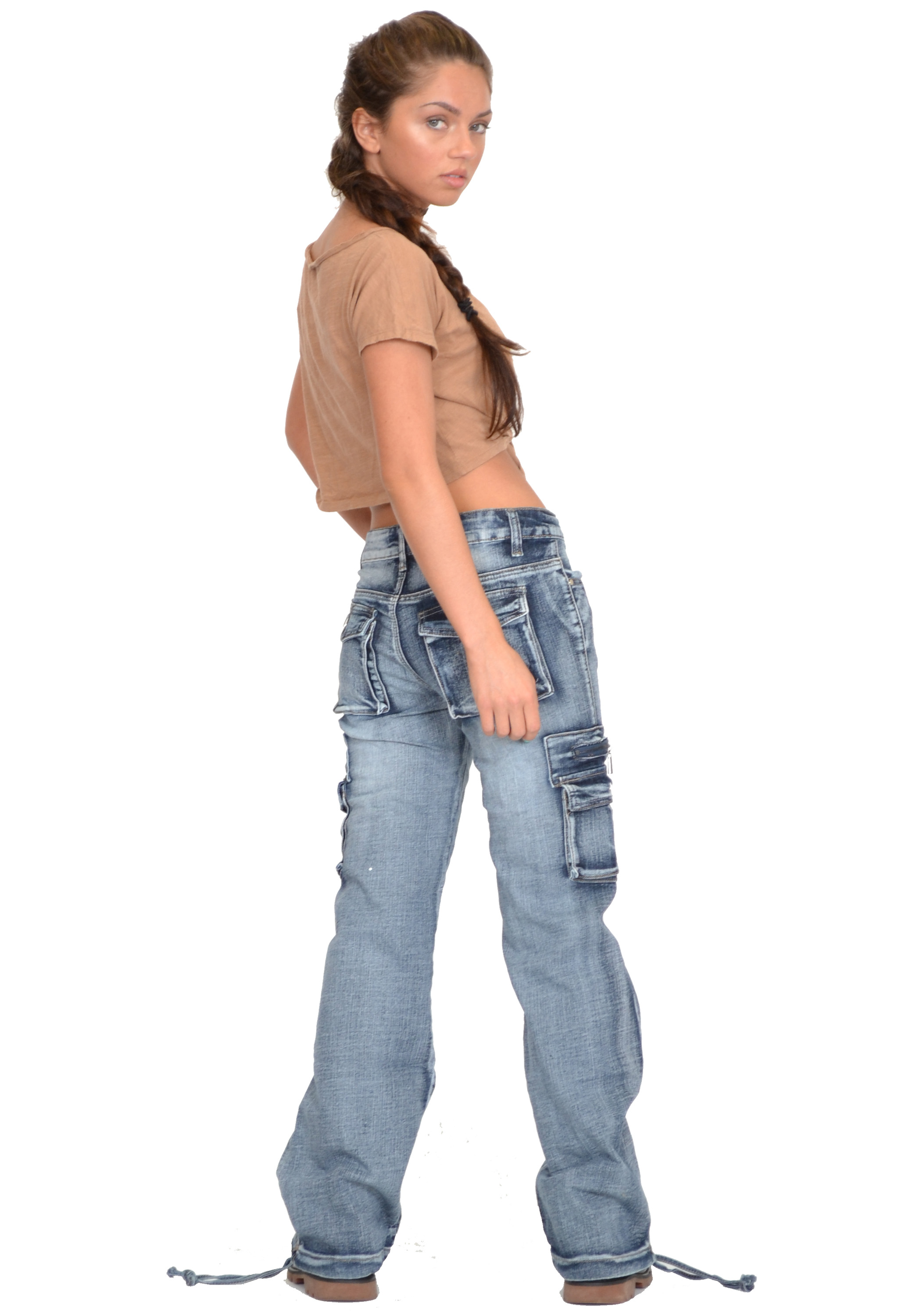 wide leg cargo jeans