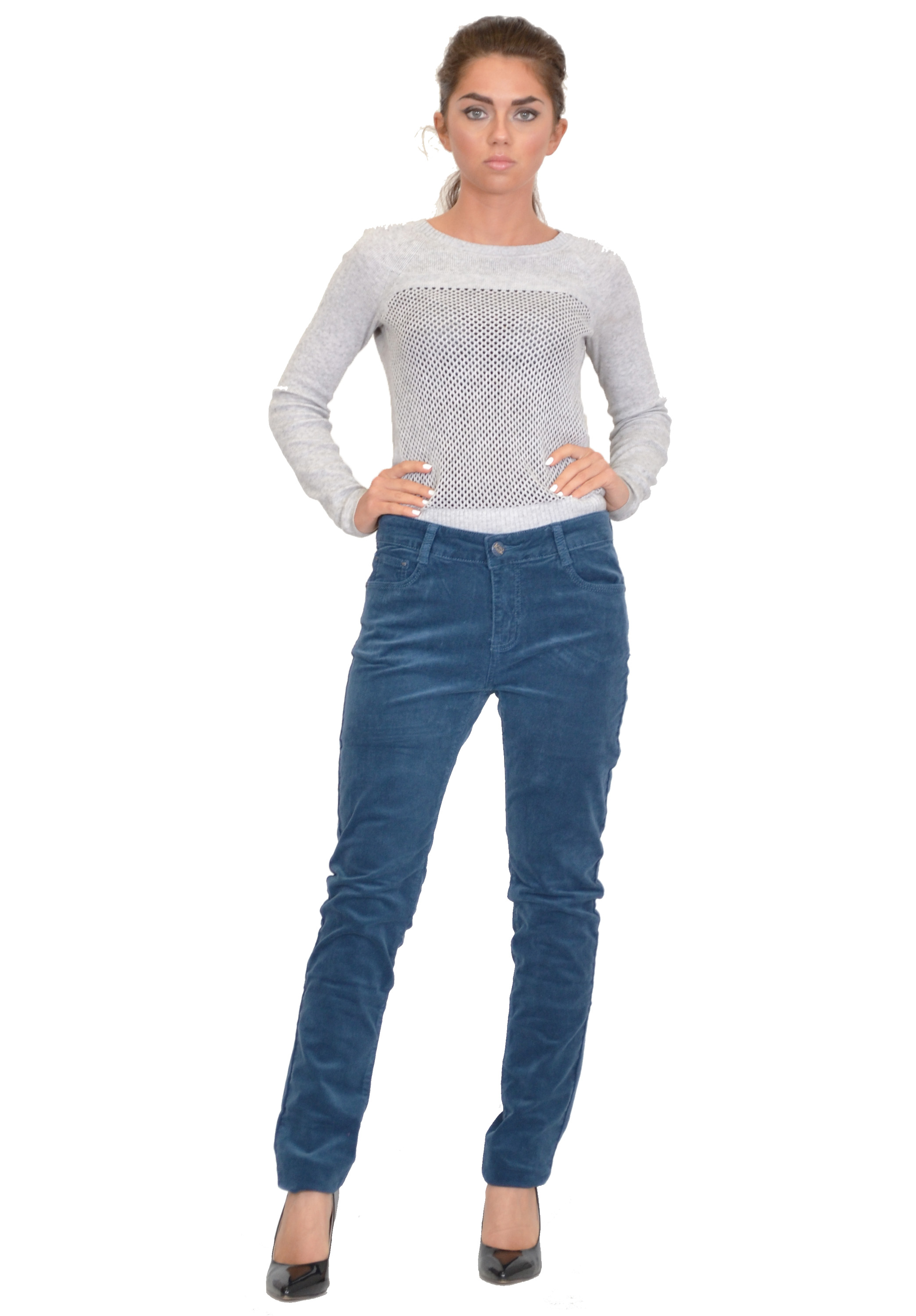 New Ladies Womens Slim Skinny Stretchy Cords Corduroy Trousers Jeans