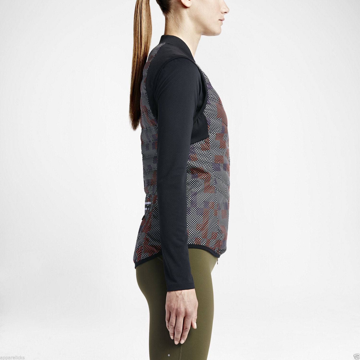 Nike Women's Aeroloft Flash Black Reflective Activewear Running Jogging